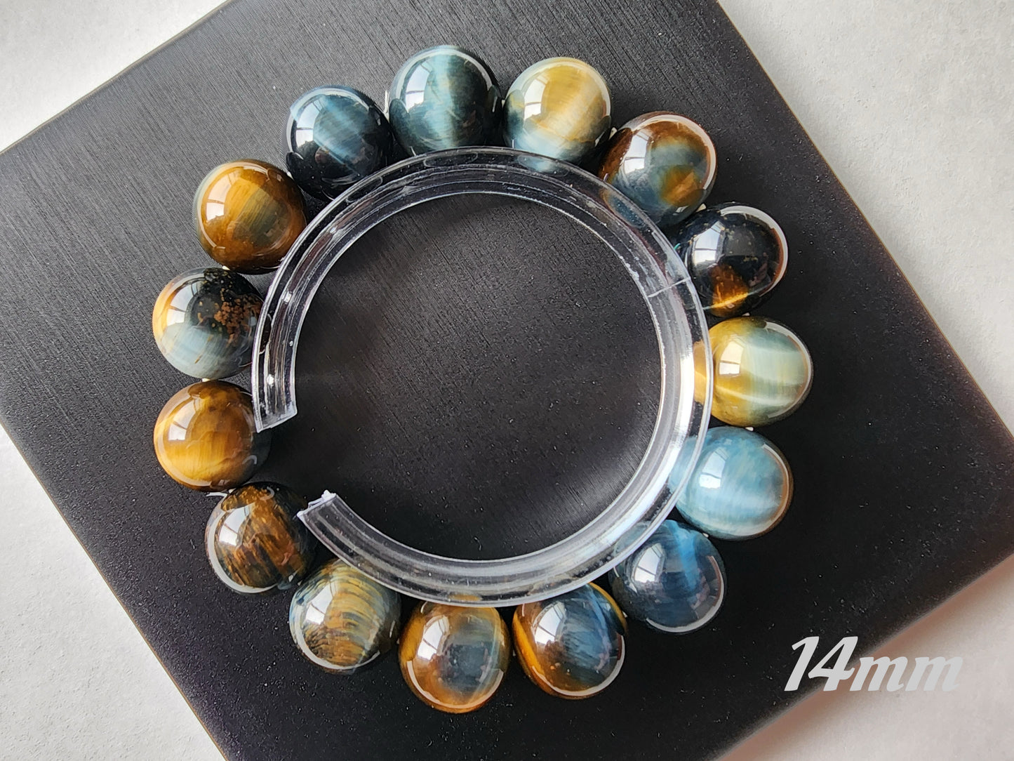 [Bracelet] Golden Blue Tiger Eye Inspiration Bracelet