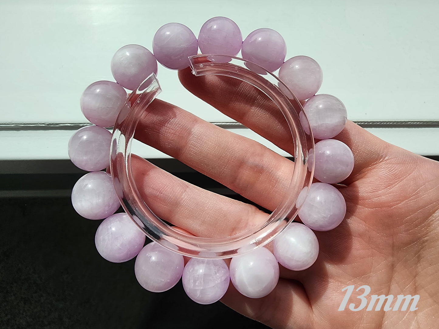 [Bracelet] Lilac Dreams: Natural Kunzite 紫锂辉 Beaded Bracelet