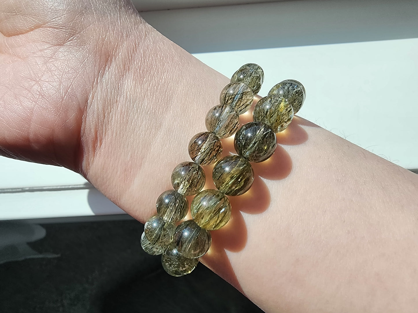 [Bracelet] Rutilated Green Tourmaline 绿碧玺发 Bracelet - Wealth & Abundance