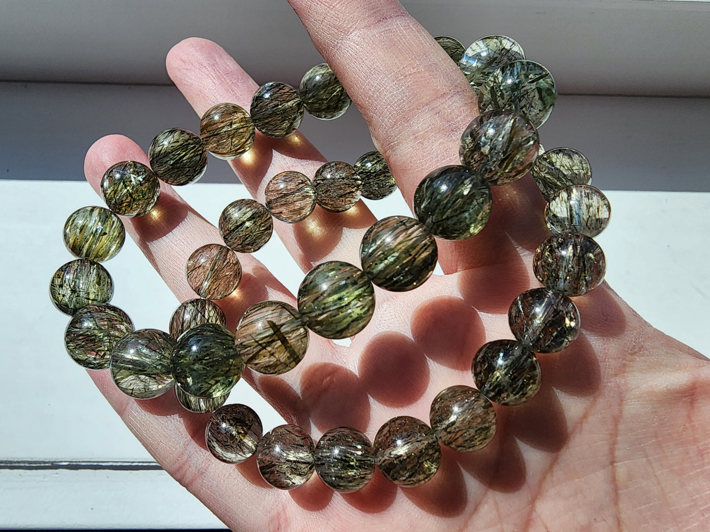 [Bracelet] Rutilated Green Tourmaline 绿碧玺发 Bracelet - Wealth & Abundance