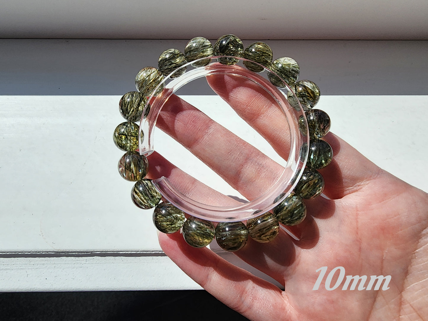 [Bracelet] Rutilated Green Tourmaline 绿碧玺发 Bracelet - Wealth & Abundance