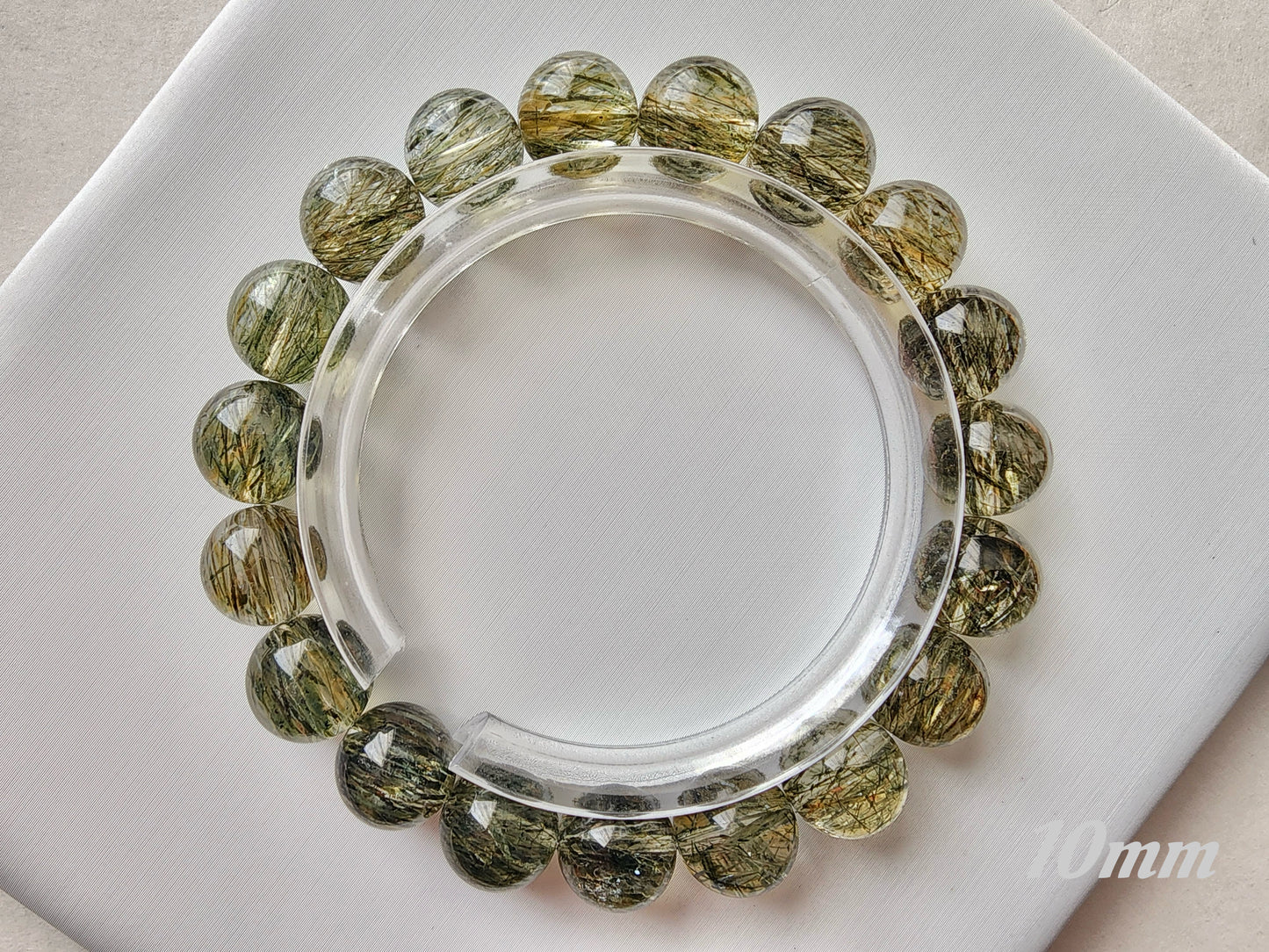 [Bracelet] Rutilated Green Tourmaline 绿碧玺发 Bracelet - Wealth & Abundance