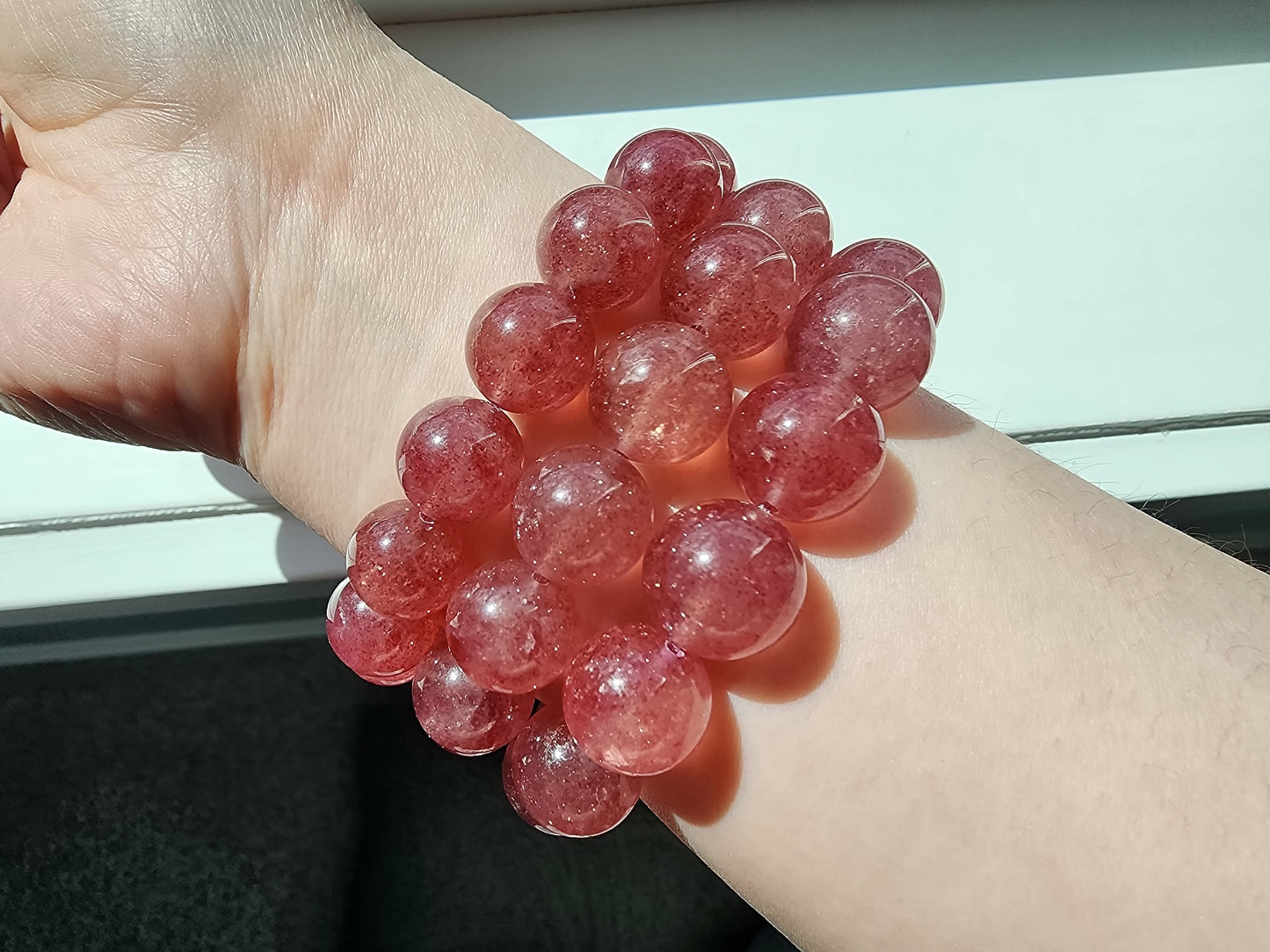 [Bracelet] Embrace Your Inner Spark: Strawberry Quartz Bracelet