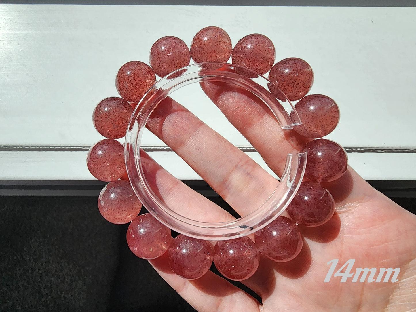 [Bracelet] Embrace Your Inner Spark: Strawberry Quartz Bracelet