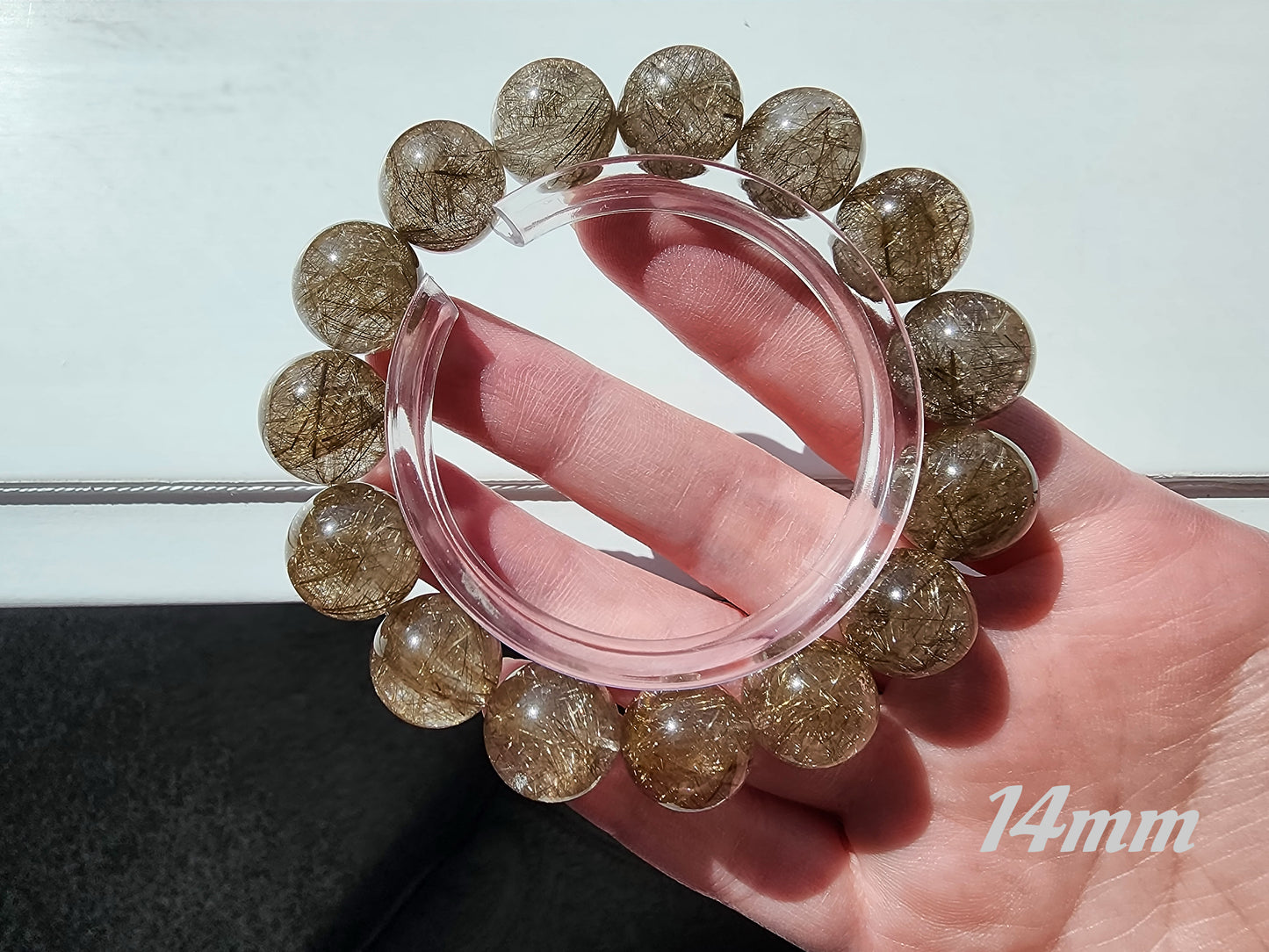 [Bracelet] Shimmering Silver Rutilated Quartz Bracelet 银发晶 for Positive Vibes