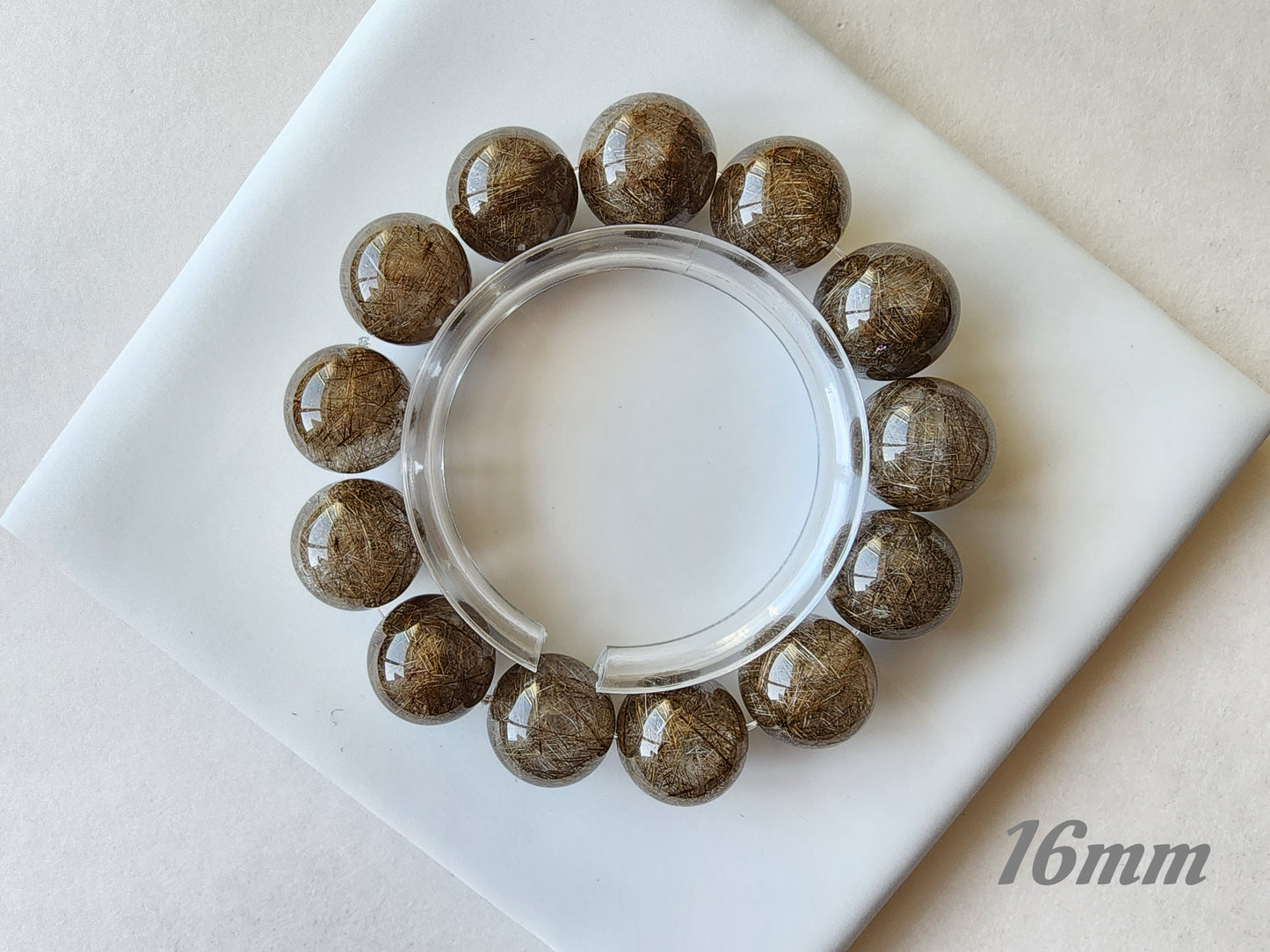 [Bracelet] Shimmering Silver Rutilated Quartz Bracelet 银发晶 for Positive Vibes