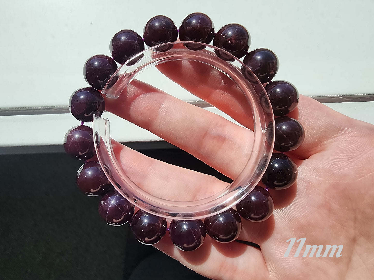 [Bracelet] Stunning Deep Purple Star Garnet 星光石榴石 Bracelet