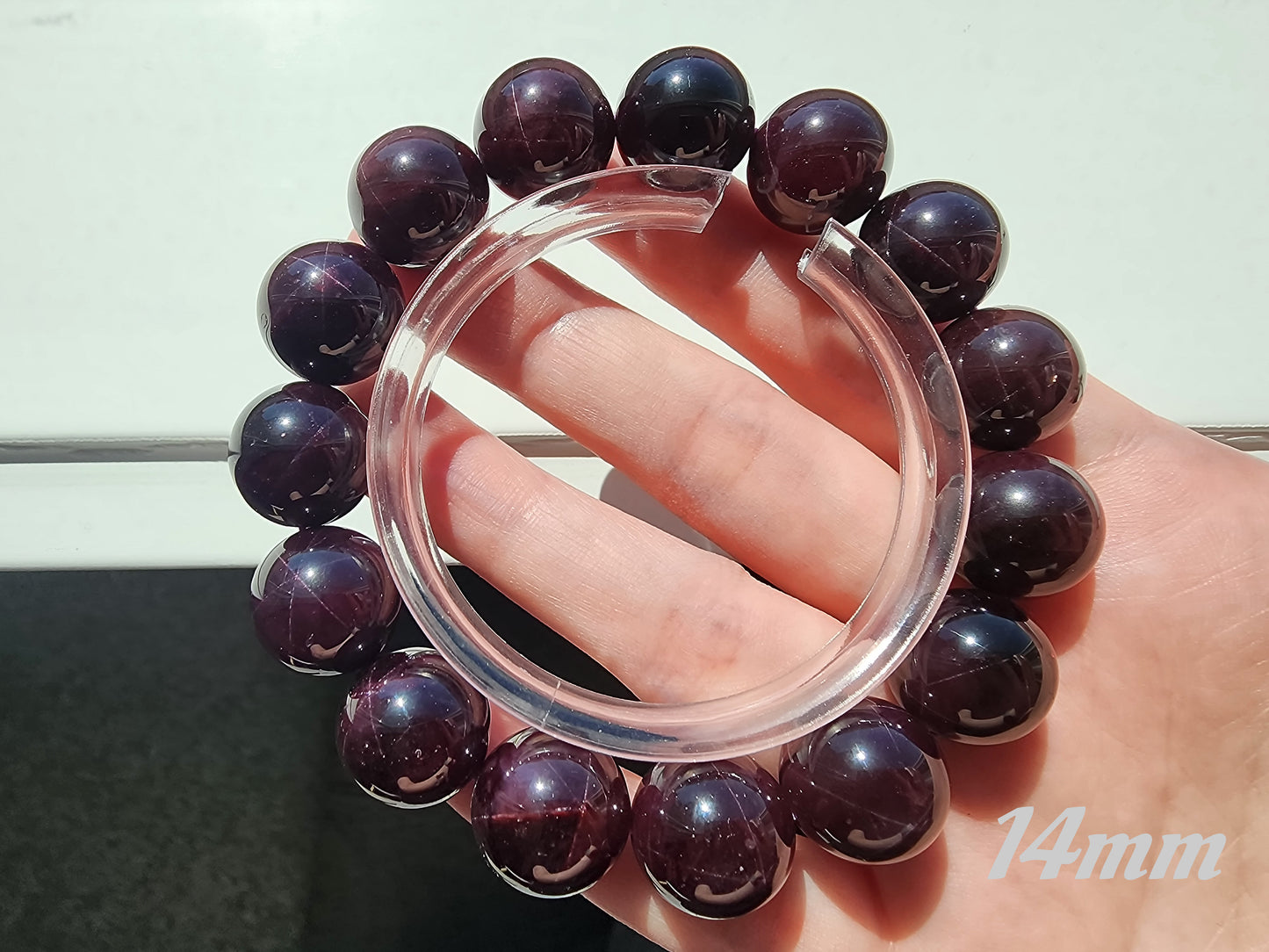 [Bracelet] Stunning Deep Purple Star Garnet 星光石榴石 Bracelet