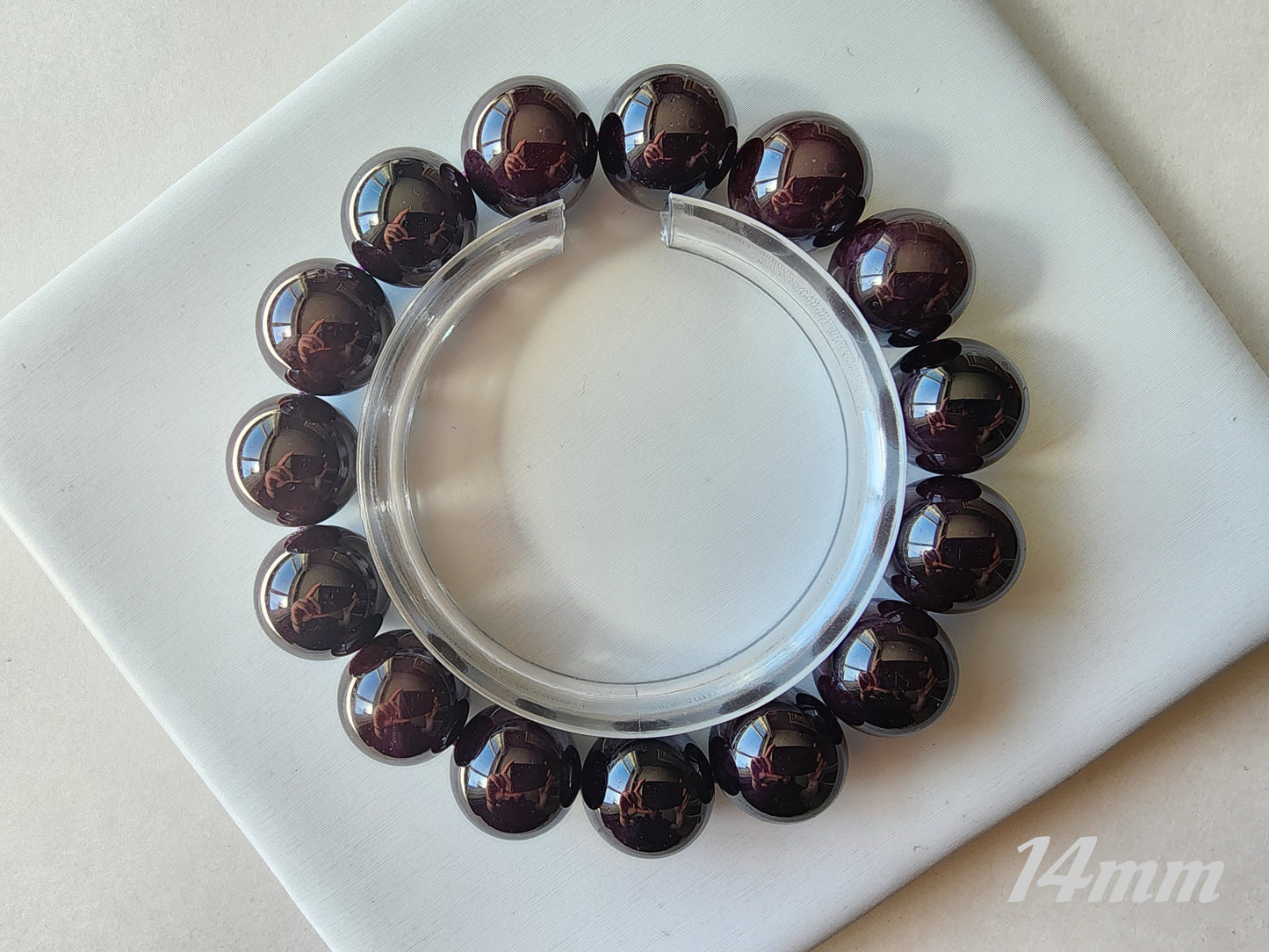 [Bracelet] Stunning Deep Purple Star Garnet 星光石榴石 Bracelet