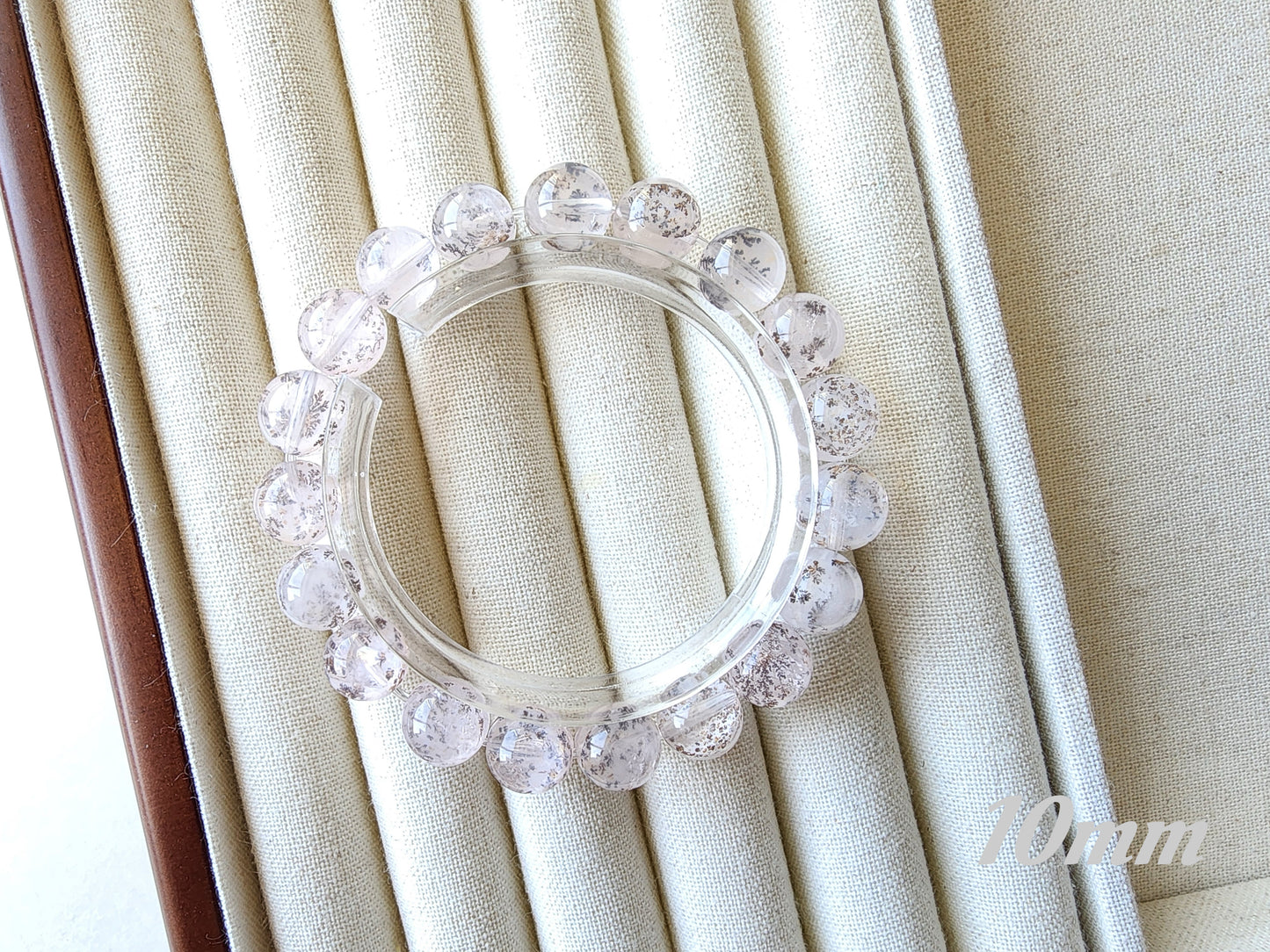 [Bracelet] Pink Dendritic Quartz Crystal Bracelet - Natural Stone Jewelry