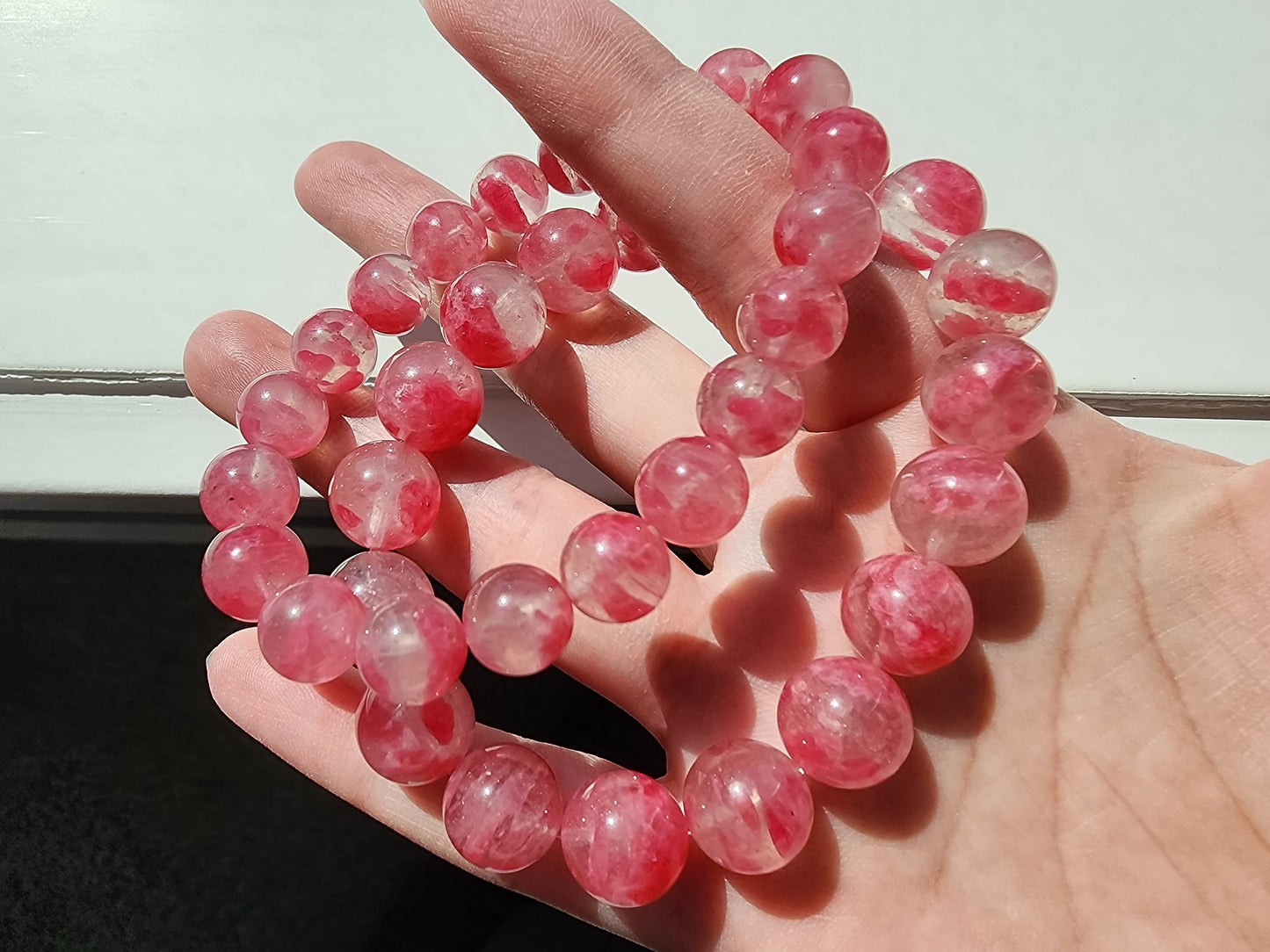 [Bracelet] Sakura Rhodonite 樱花雨蔷薇辉 Crystal Bracelet - Natural Gemstone Jewelry