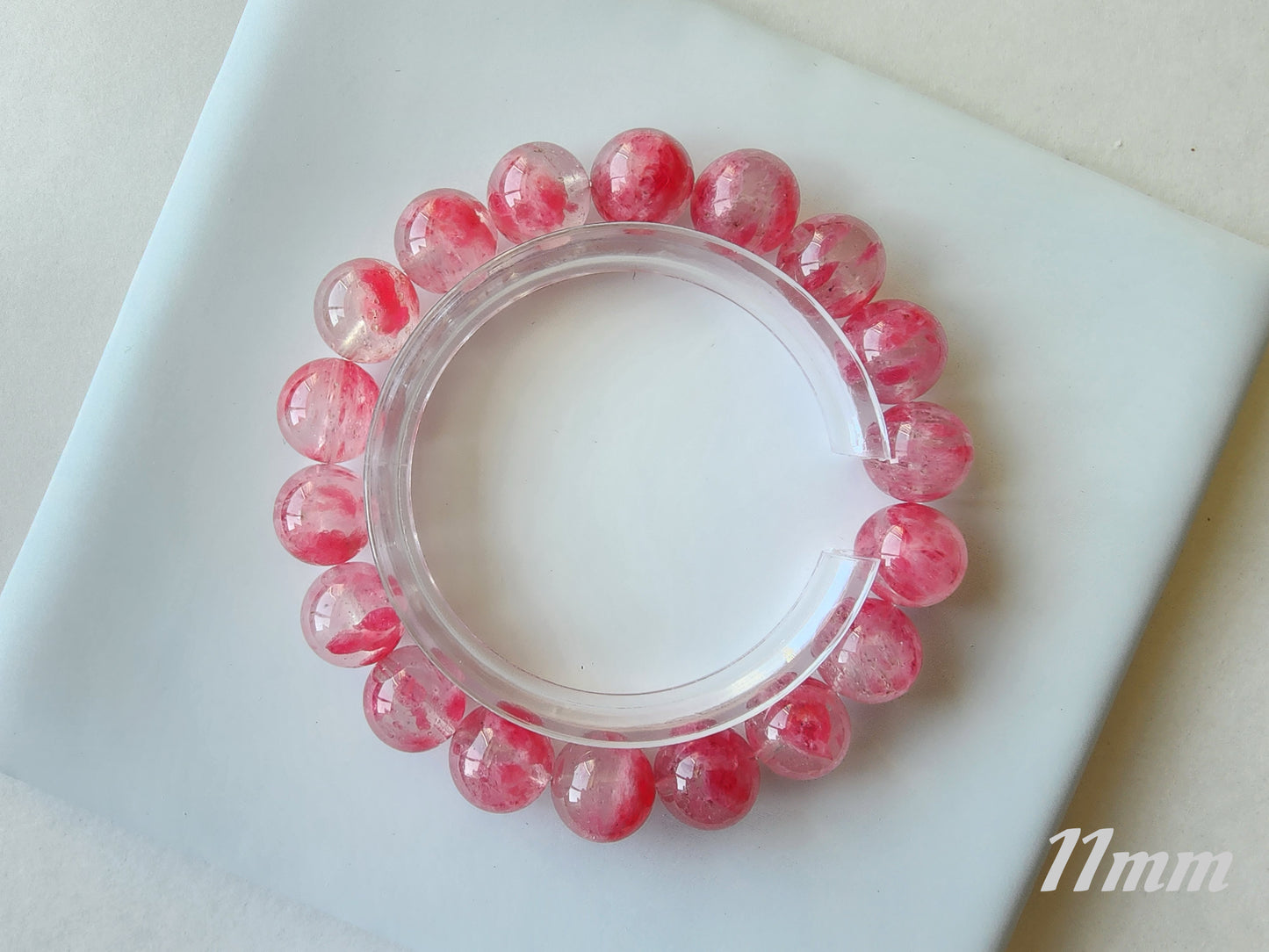 [Bracelet] Sakura Rhodonite 樱花雨蔷薇辉 Crystal Bracelet - Natural Gemstone Jewelry