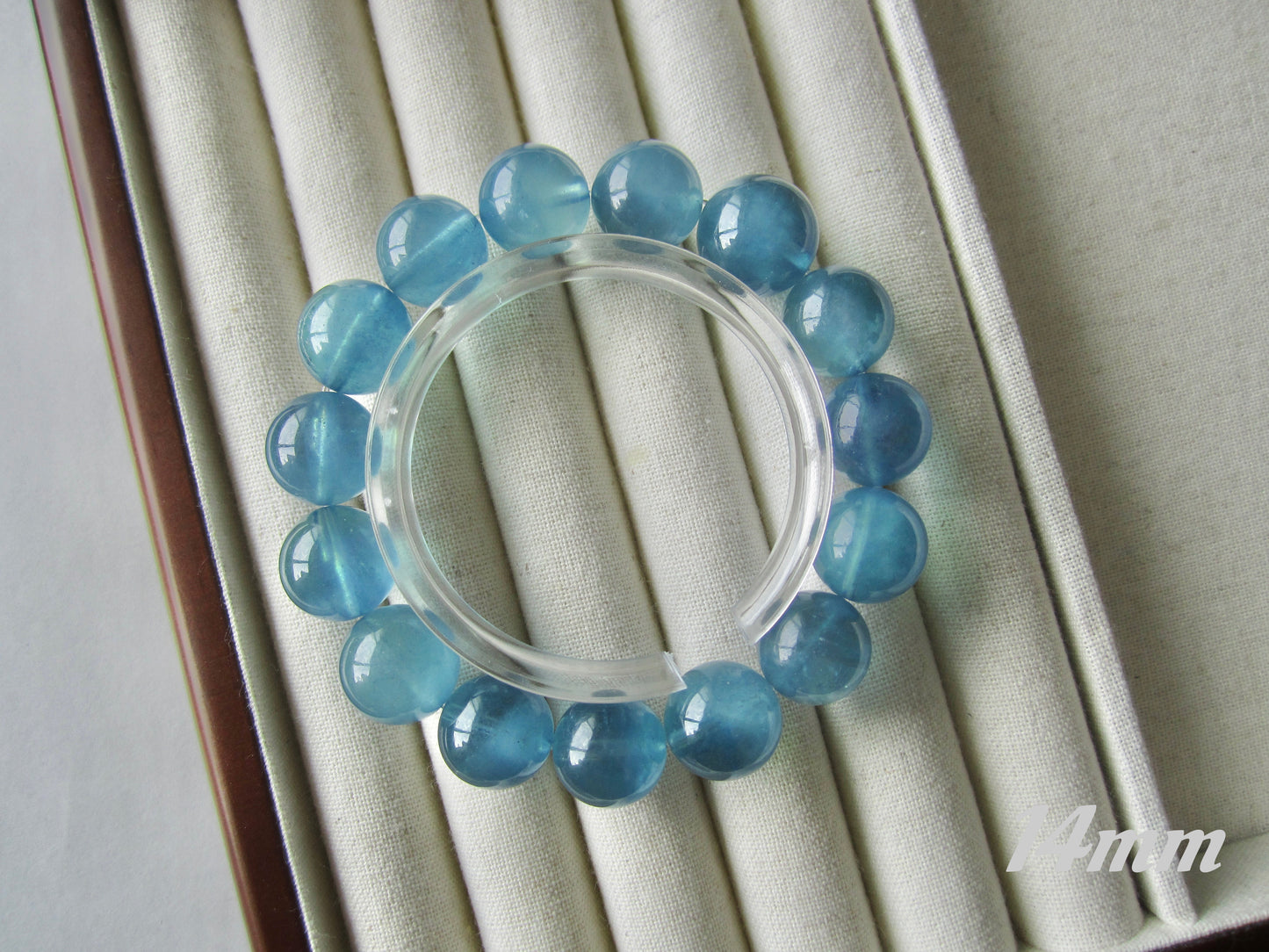 [Bracelet] Devil's Blue Aquamarine Bracelet - Natural Deep Blue Gemstone Beads