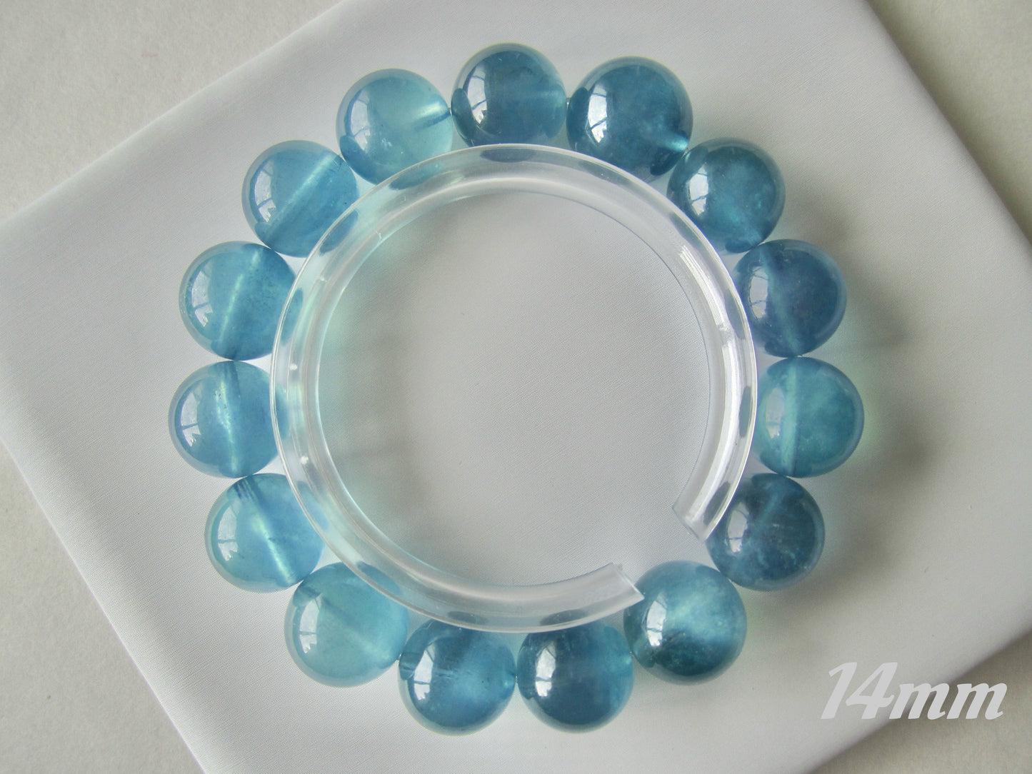 [Bracelet] Devil's Blue Aquamarine Bracelet - Natural Deep Blue Gemstone Beads