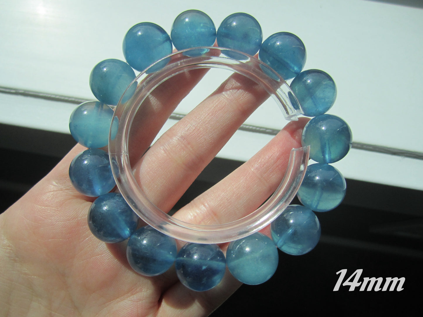 [Bracelet] Devil's Blue Aquamarine Bracelet - Natural Deep Blue Gemstone Beads