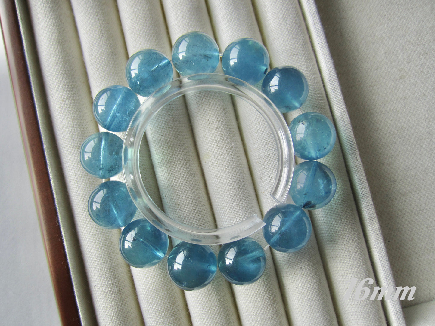 [Bracelet] Devil's Blue Aquamarine Bracelet - Natural Deep Blue Gemstone Beads