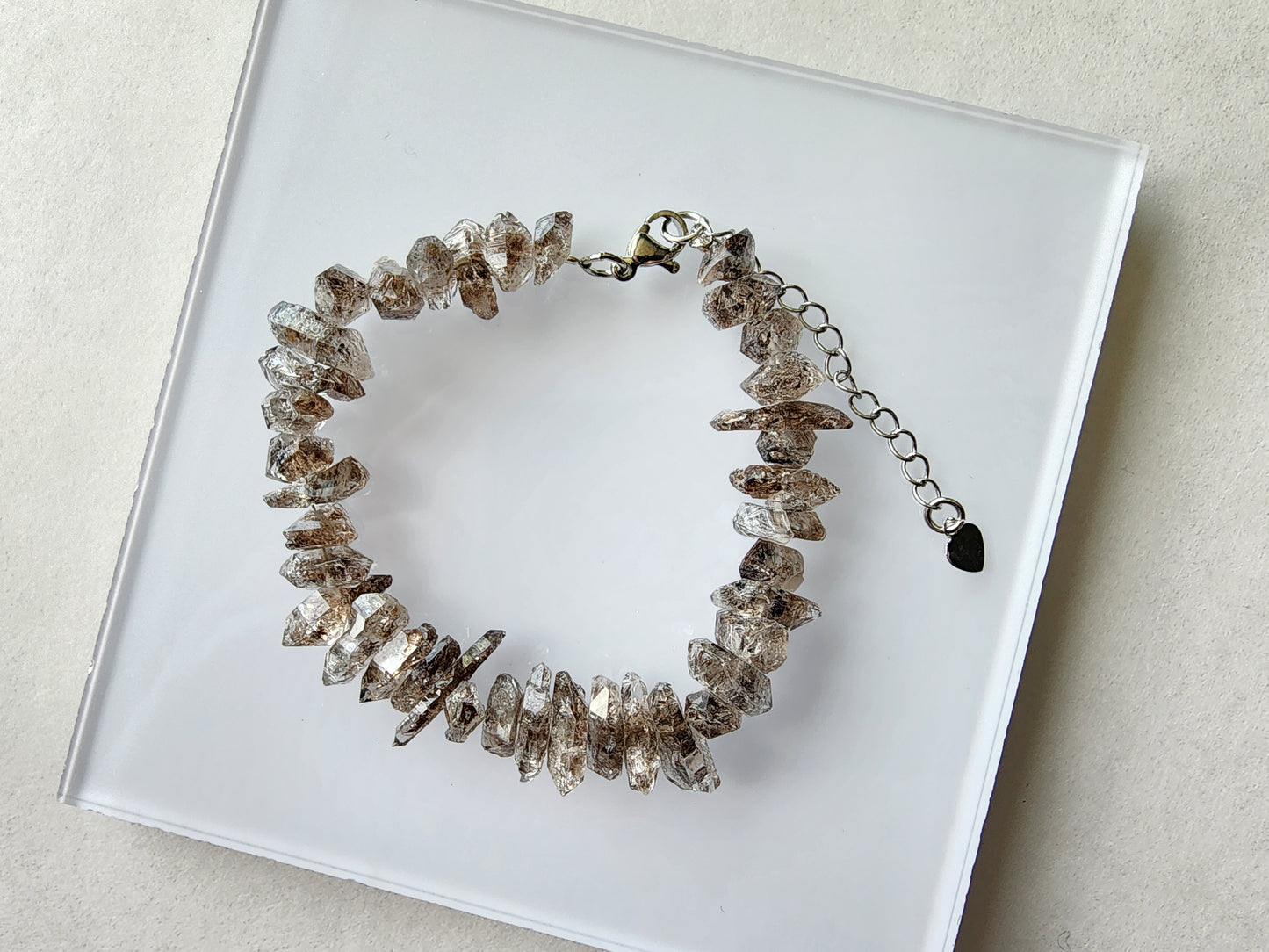 [Bracelet] Embrace Your Clarity: Double Terminated Herkimer Quartz 闪灵钻 Bracelet