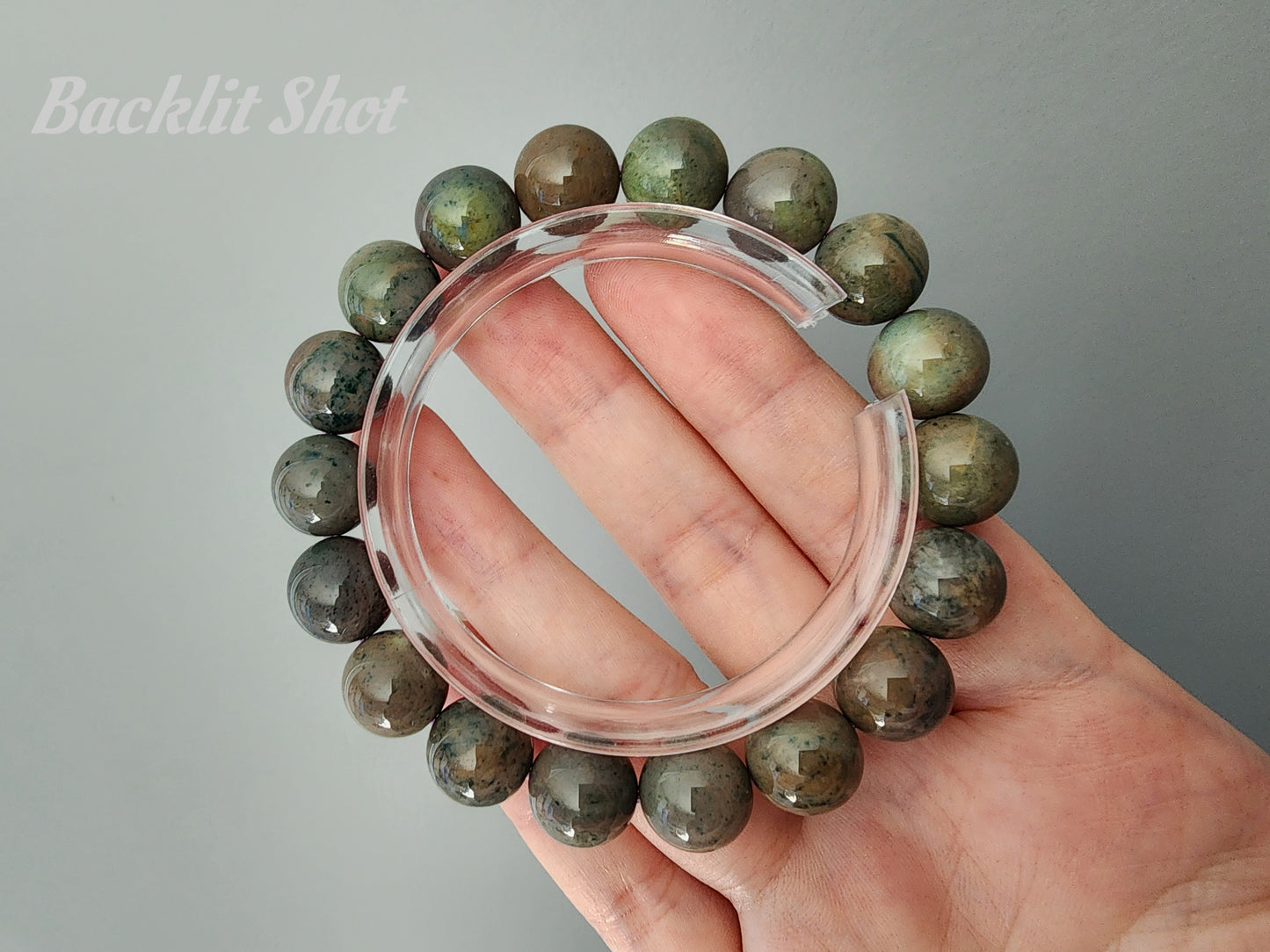 [Bracelet] Multicolored 11mm Alashan Agate Beaded Bracelet - Handcrafted Natural Stone Jewelry