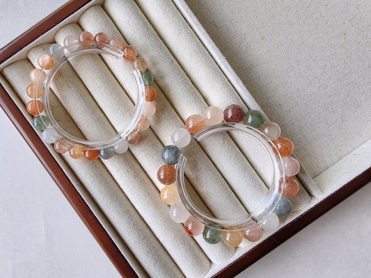 [Bracelet] Capture the Rainbow: Rabbit Hair Quartz 兔毛 Stacking Bracelet