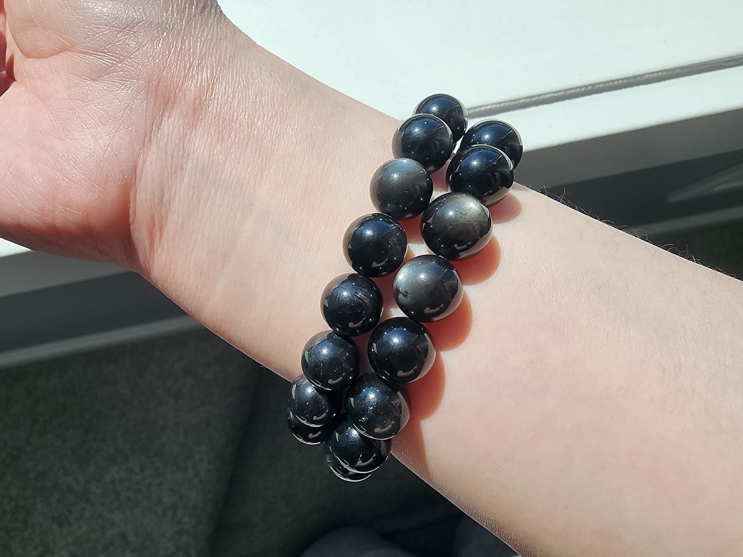 [Bracelet] Exquisite Black Burst Flash Aquamarine 黑爆闪海蓝宝 Bracelet: A Touch of Elegance and Mystery