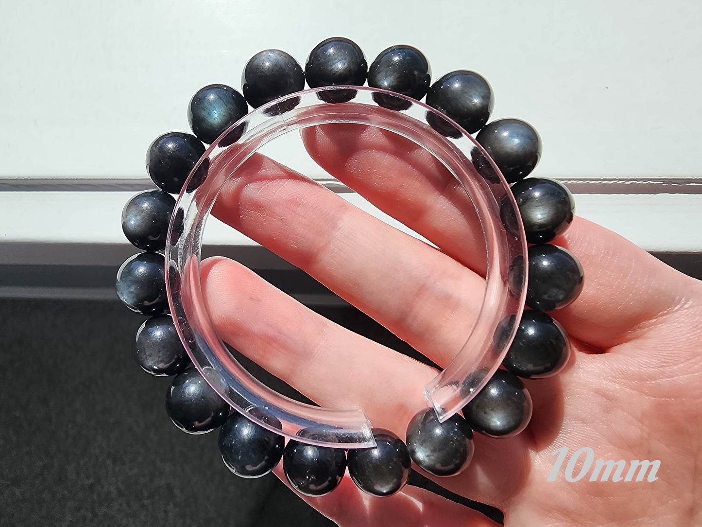 [Bracelet] Exquisite Black Burst Flash Aquamarine 黑爆闪海蓝宝 Bracelet: A Touch of Elegance and Mystery