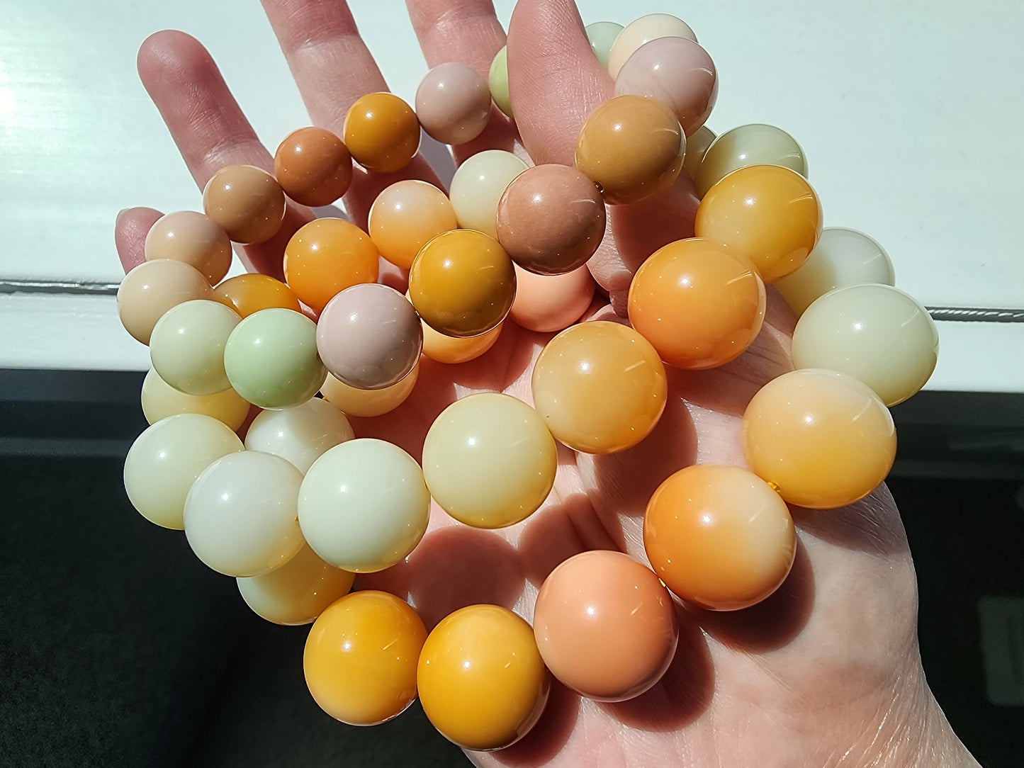 [Bracelet] Burmese Yellow Jade 缅黄 Bracelet - Natural Stone Jewelry