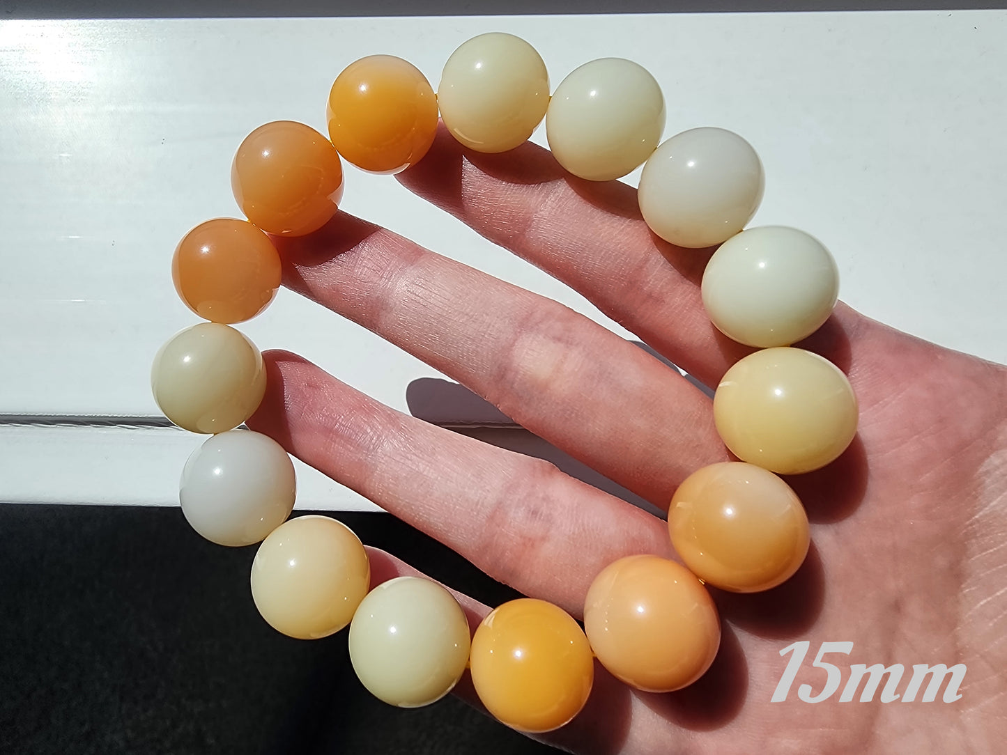 [Bracelet] Burmese Yellow Jade 缅黄 Bracelet - Natural Stone Jewelry