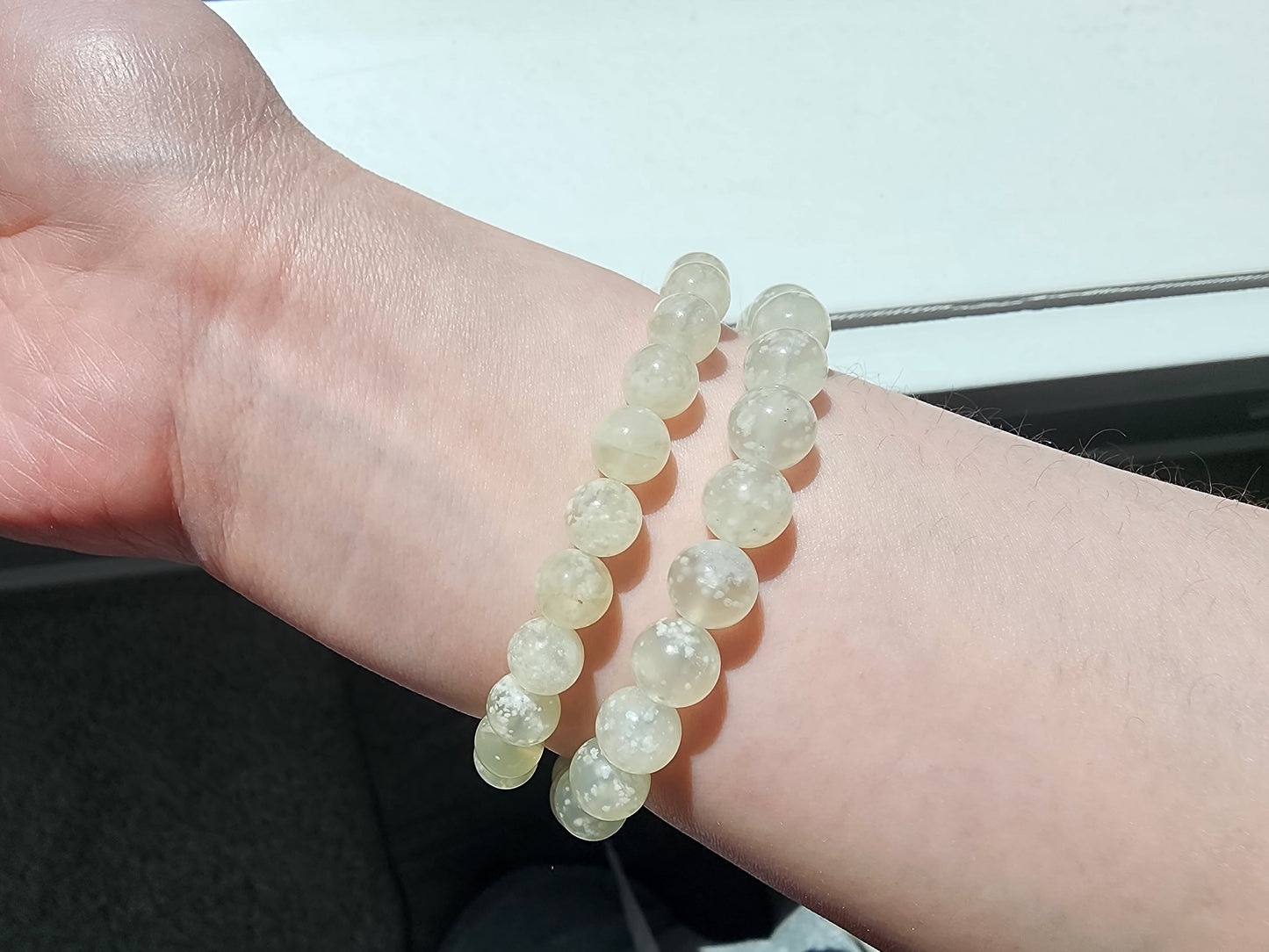 [Bracelet] Whispers of Winter: Snowflake Jade 雪花天青冻 Bracelet