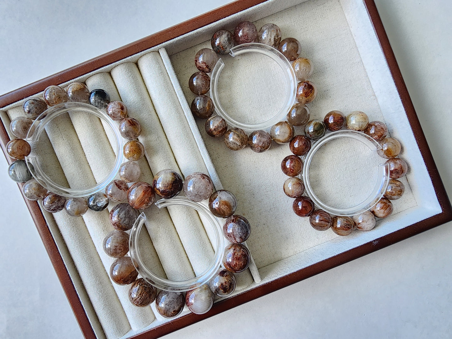 [Bracelet] Rutilated Quartz with Phantom 幽灵兔毛 Gemstone Bracelet