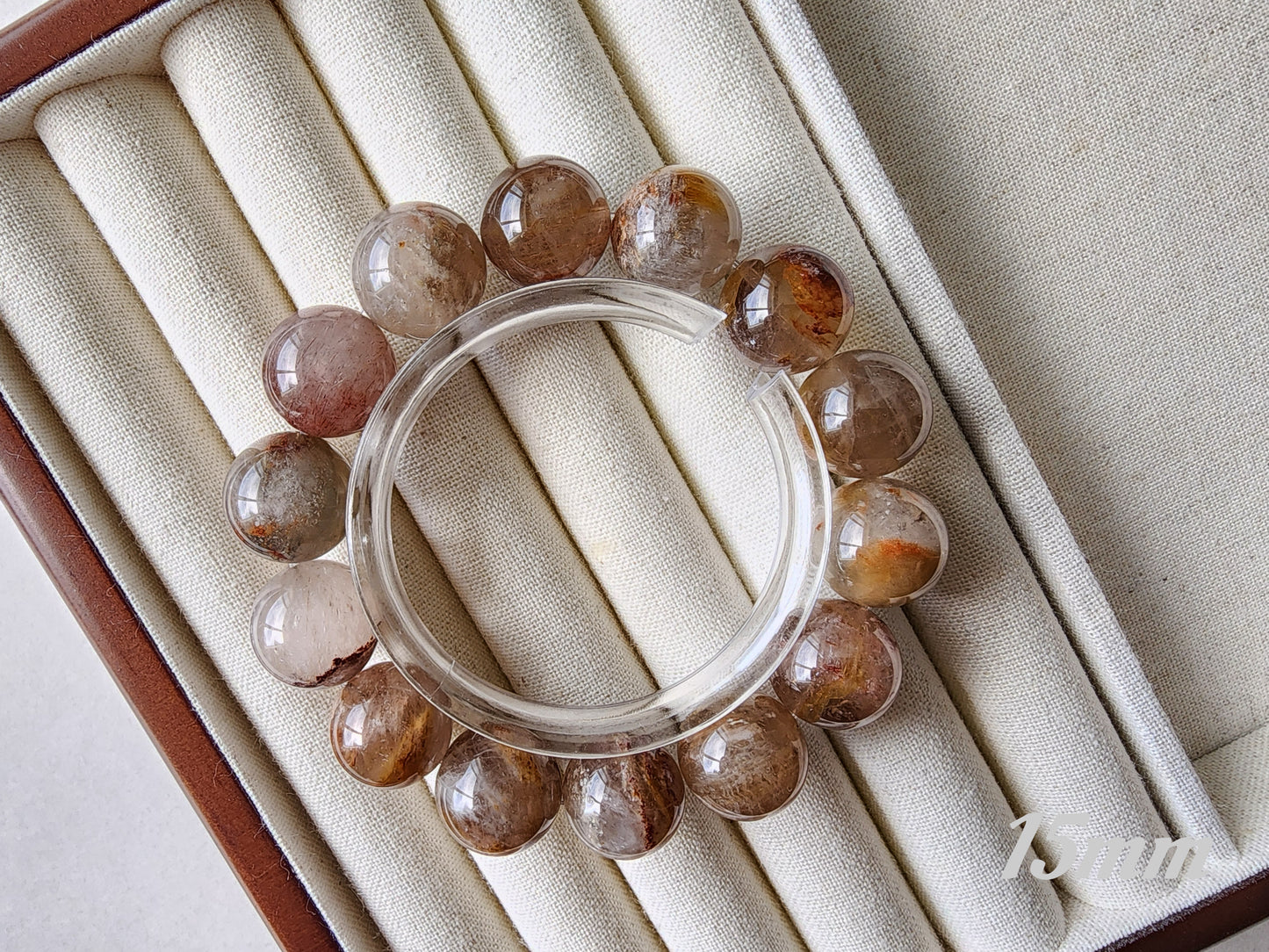 [Bracelet] Rutilated Quartz with Phantom 幽灵兔毛 Gemstone Bracelet