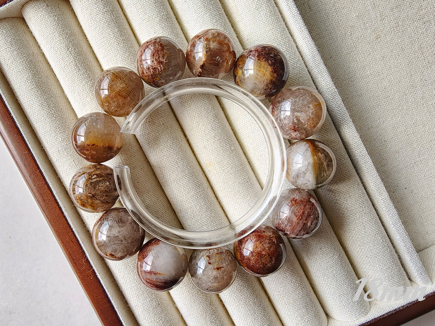 [Bracelet] Rutilated Quartz with Phantom 幽灵兔毛 Gemstone Bracelet