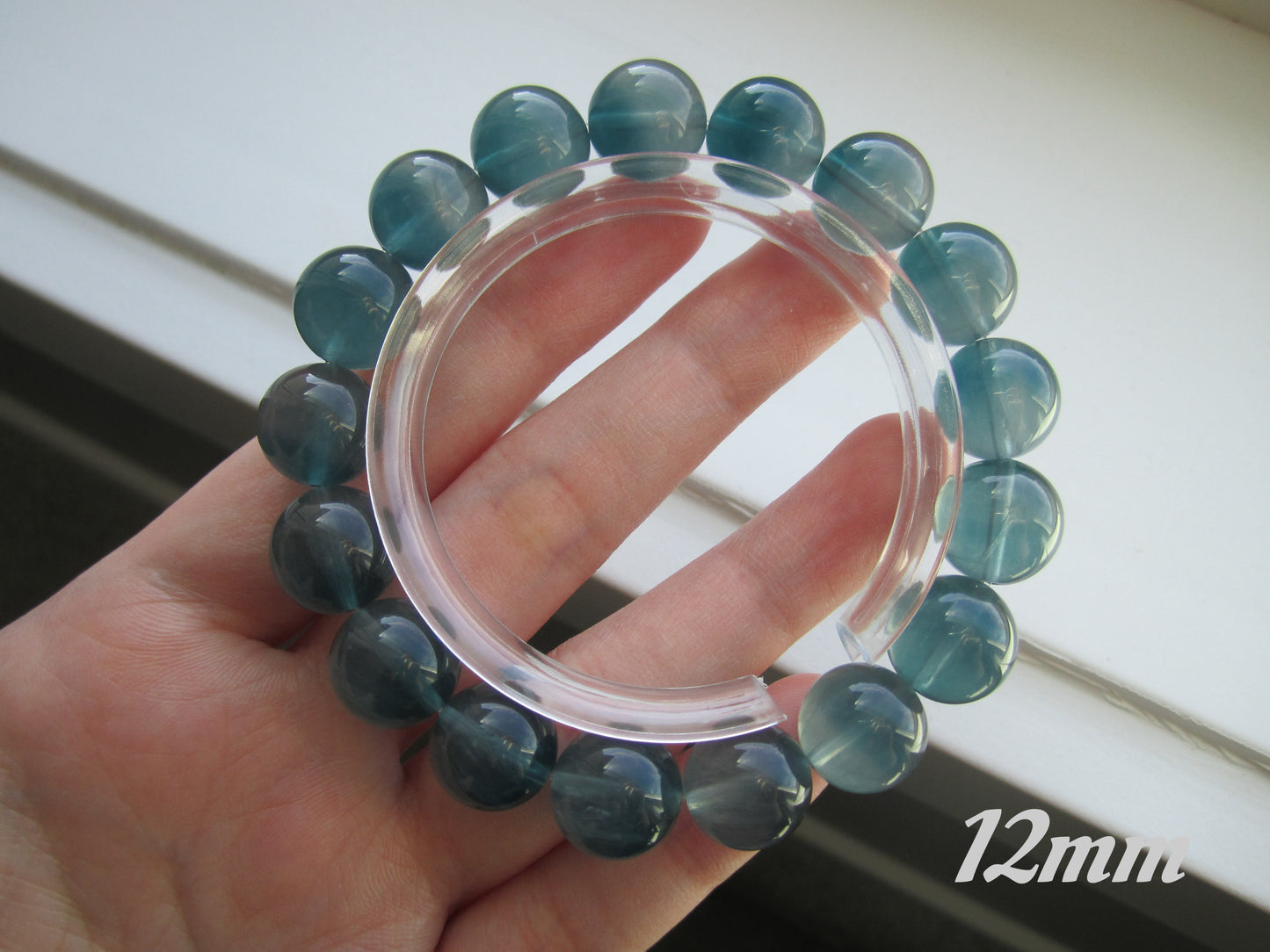 [Bracelet] Celestial Blue Beauty: Devil's Blue Fluorite Crystal Bracelet