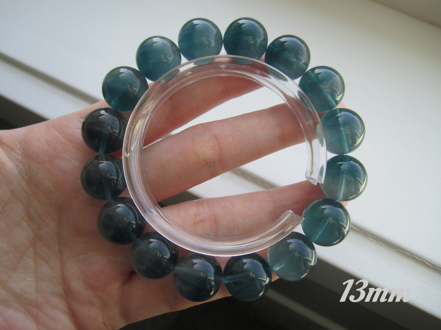 [Bracelet] Celestial Blue Beauty: Devil's Blue Fluorite Crystal Bracelet