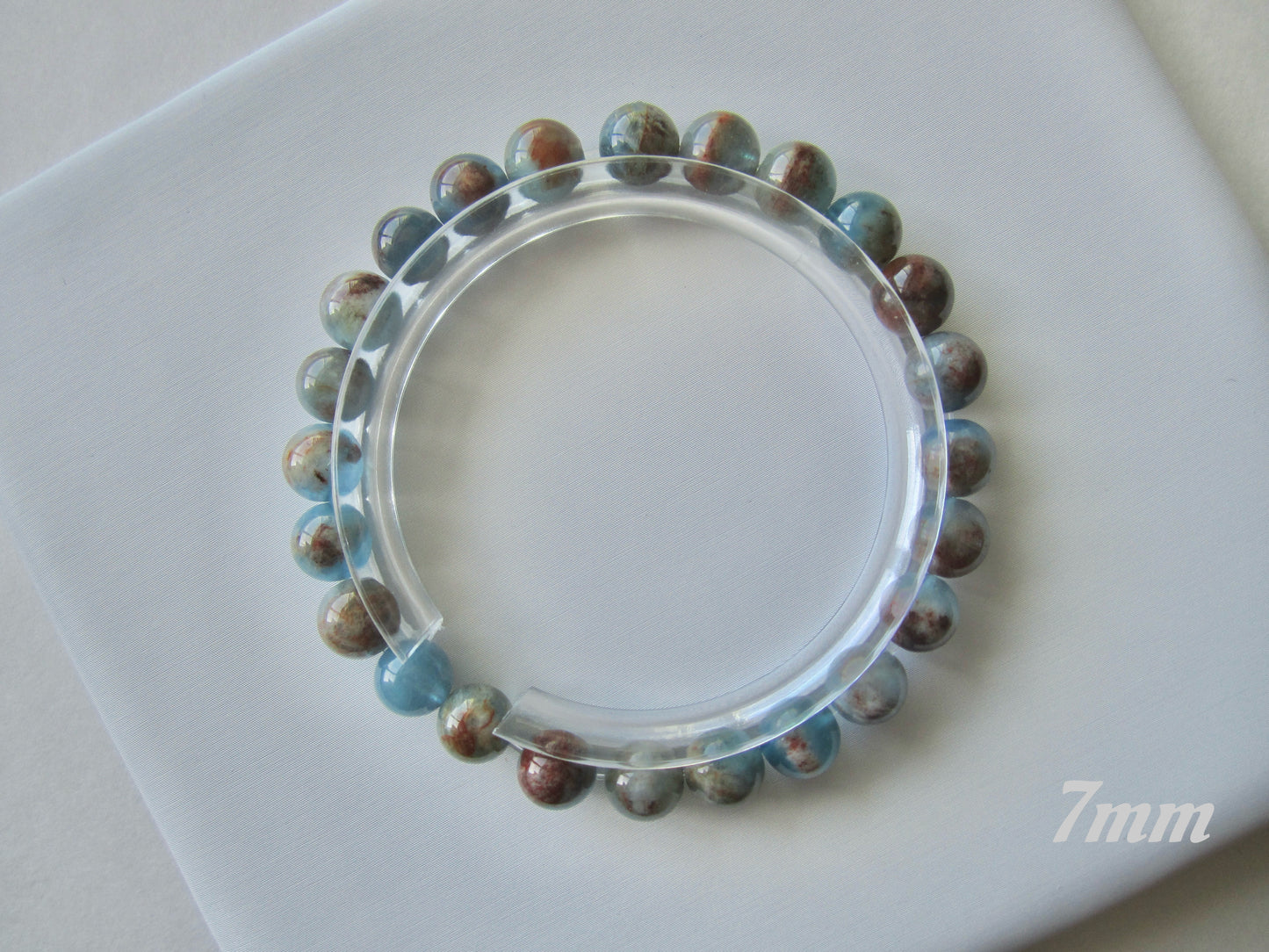 [Bracelet] Ocean Breeze Island Aquamarine 岛屿海蓝宝 Bracelet - Tranquil Sea Blue Crystal