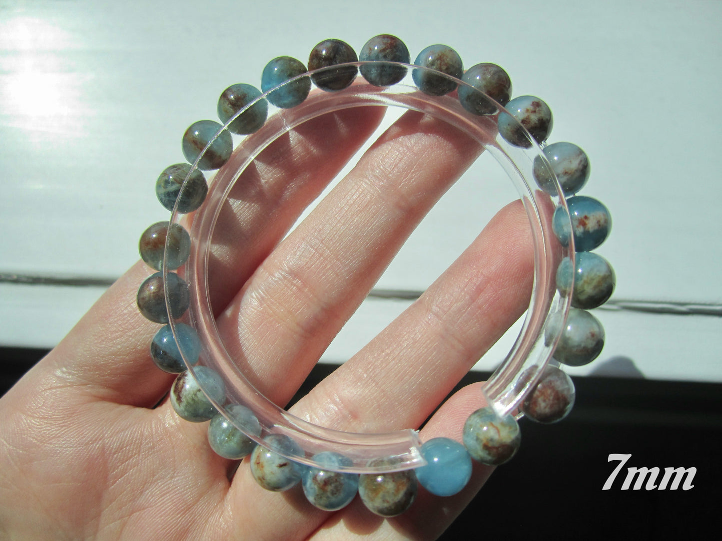 [Bracelet] Ocean Breeze Island Aquamarine 岛屿海蓝宝 Bracelet - Tranquil Sea Blue Crystal