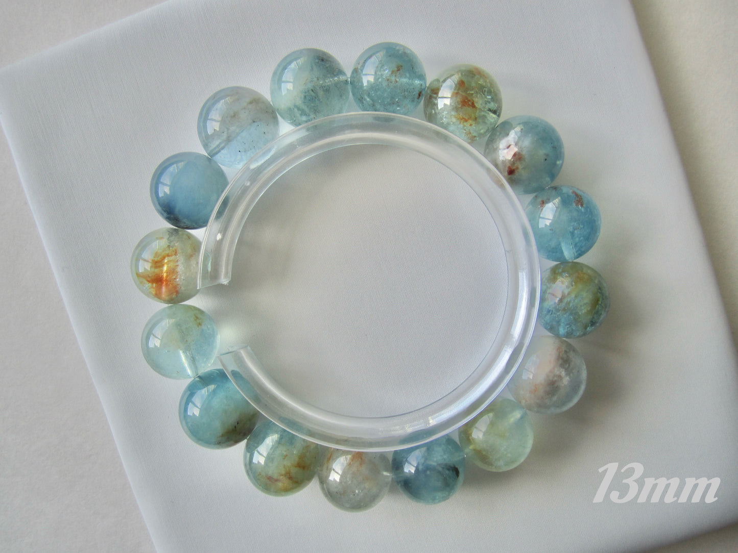 [Bracelet] Ocean Breeze Island Aquamarine 岛屿海蓝宝 Bracelet - Tranquil Sea Blue Crystal