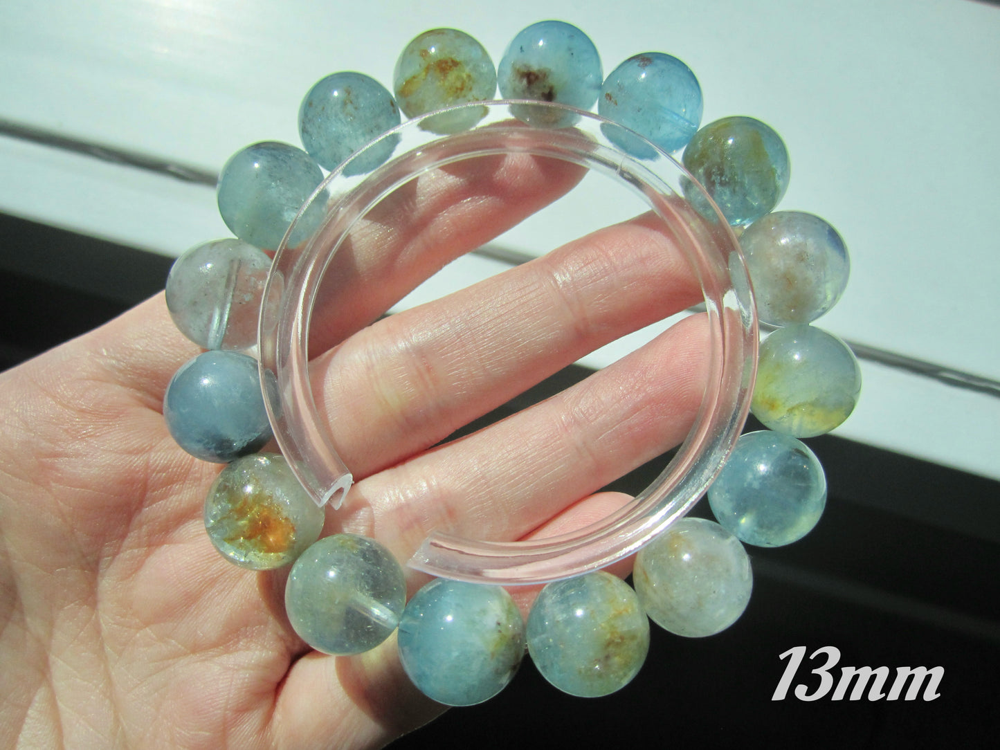 [Bracelet] Ocean Breeze Island Aquamarine 岛屿海蓝宝 Bracelet - Tranquil Sea Blue Crystal