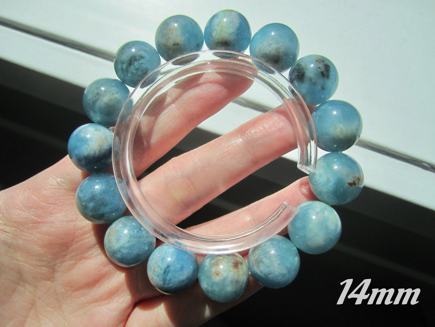 [Bracelet] Ocean Breeze Island Aquamarine 岛屿海蓝宝 Bracelet - Tranquil Sea Blue Crystal