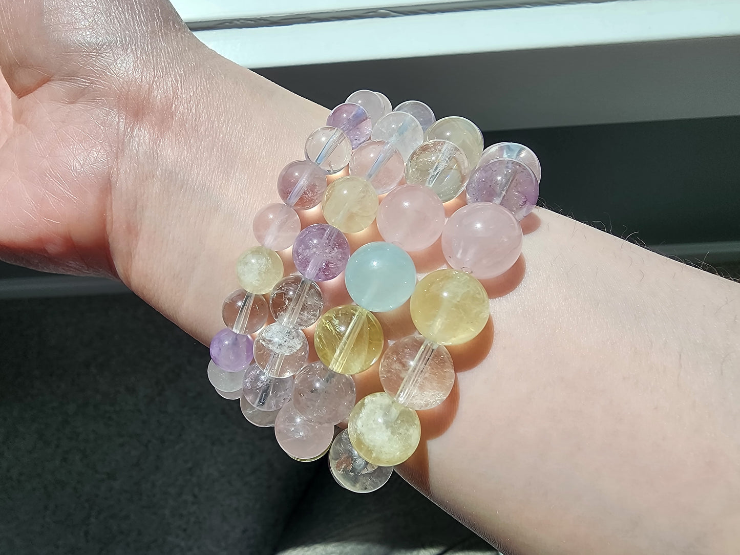 [Bracelet] Elegant Gemstone Bracelets - Clear Quartz, Rose Quartz, Lemon Quartz, Aquamarine, Amethyst - Healing Crystal Jewelry