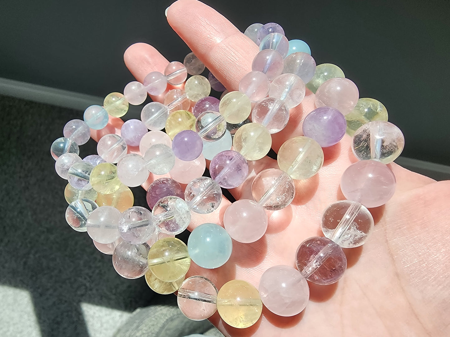 [Bracelet] Elegant Gemstone Bracelets - Clear Quartz, Rose Quartz, Lemon Quartz, Aquamarine, Amethyst - Healing Crystal Jewelry