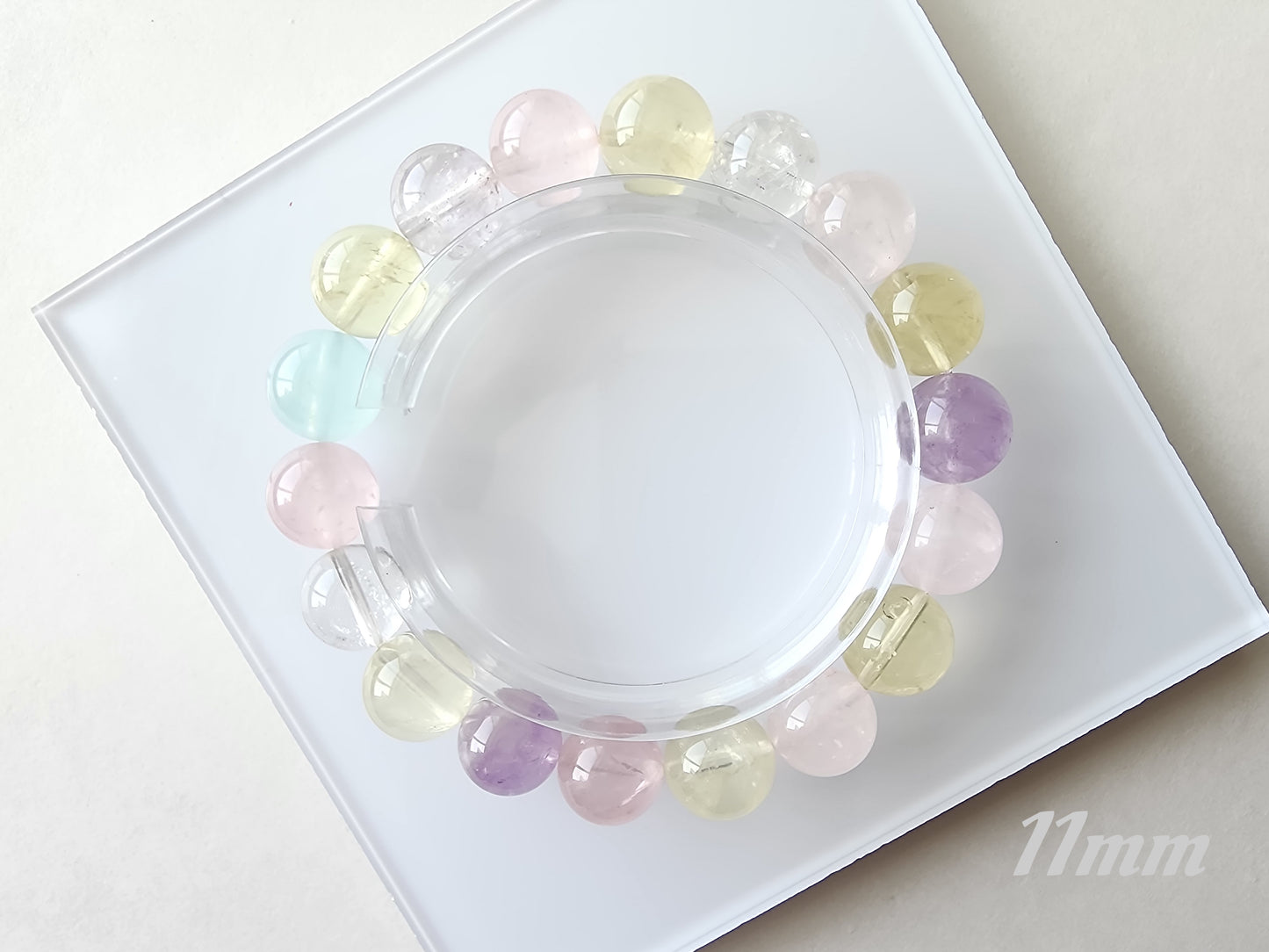 [Bracelet] Elegant Gemstone Bracelets - Clear Quartz, Rose Quartz, Lemon Quartz, Aquamarine, Amethyst - Healing Crystal Jewelry