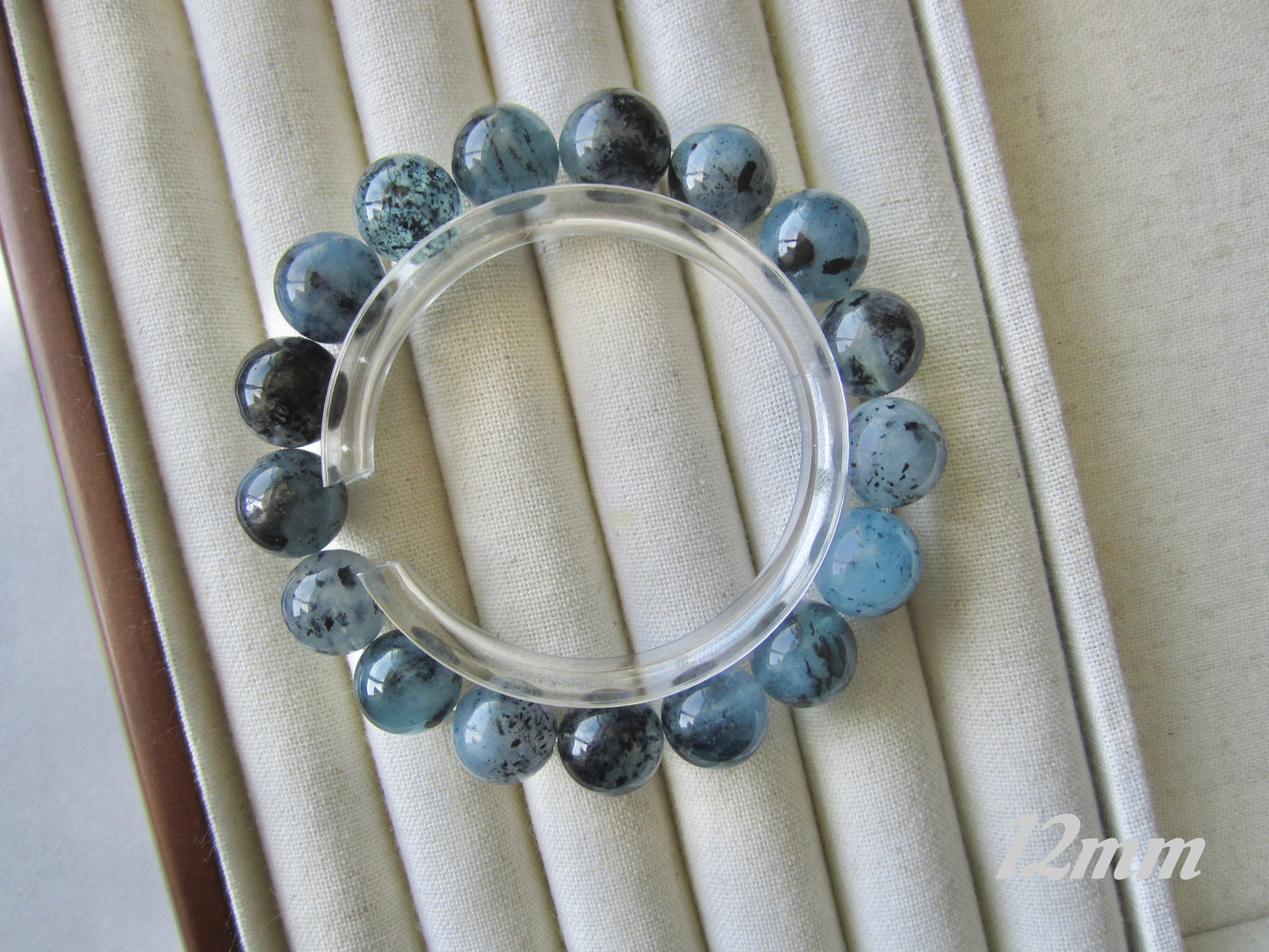 [Bracelet] Genuine Aquamarine and Black Tourmaline Crystal Bracelet - Energy Balancing Jewelry