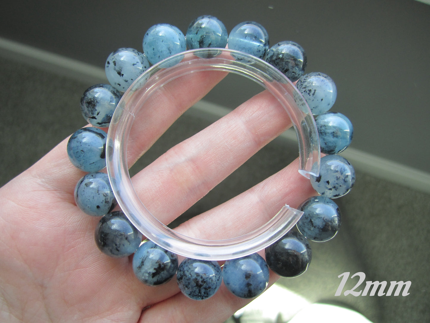 [Bracelet] Genuine Aquamarine and Black Tourmaline Crystal Bracelet - Energy Balancing Jewelry