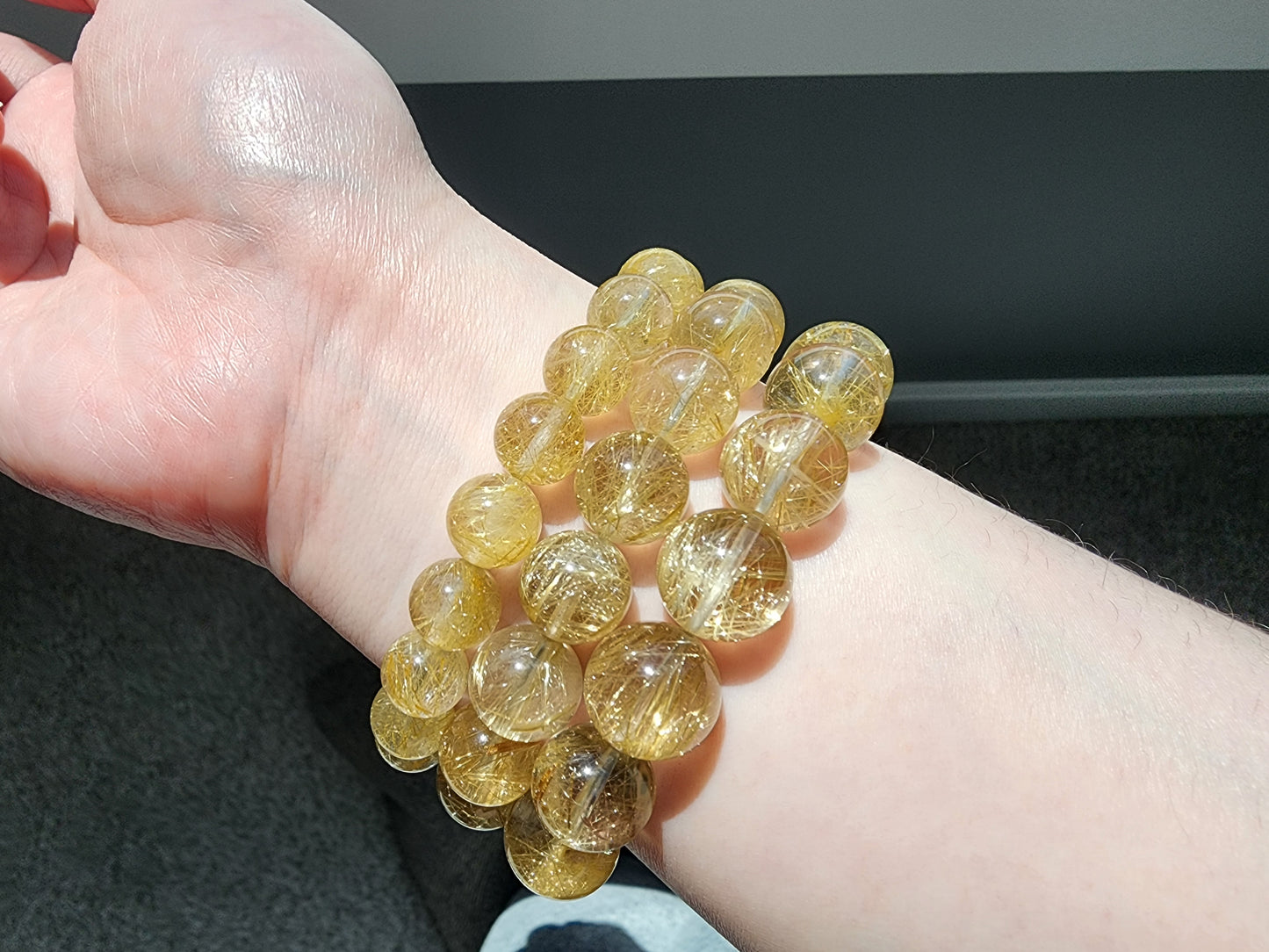 [Bracelet] Golden Threads of Destiny: Rutilated Quartz 金发晶 Bracelet