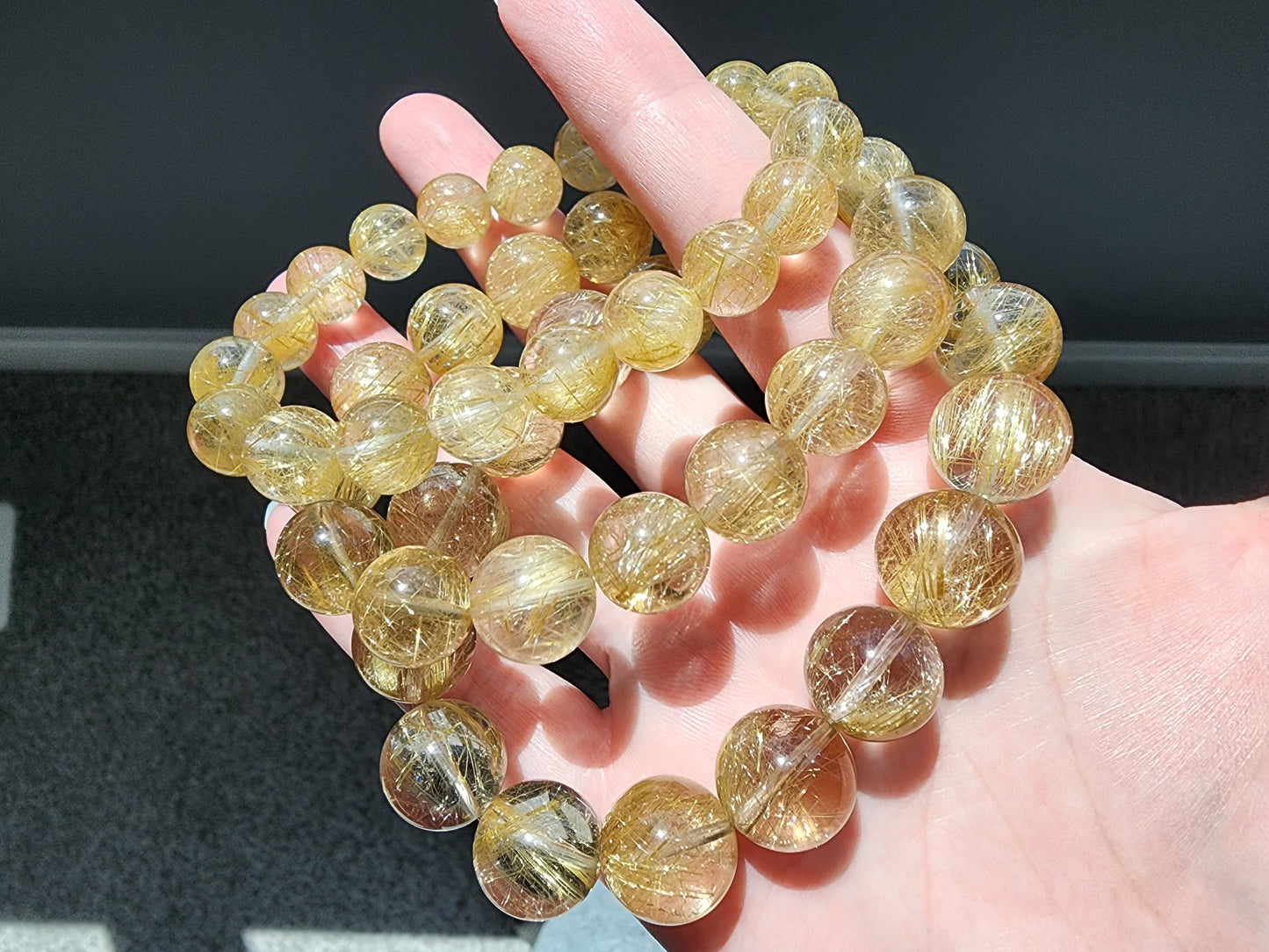 [Bracelet] Golden Threads of Destiny: Rutilated Quartz 金发晶 Bracelet