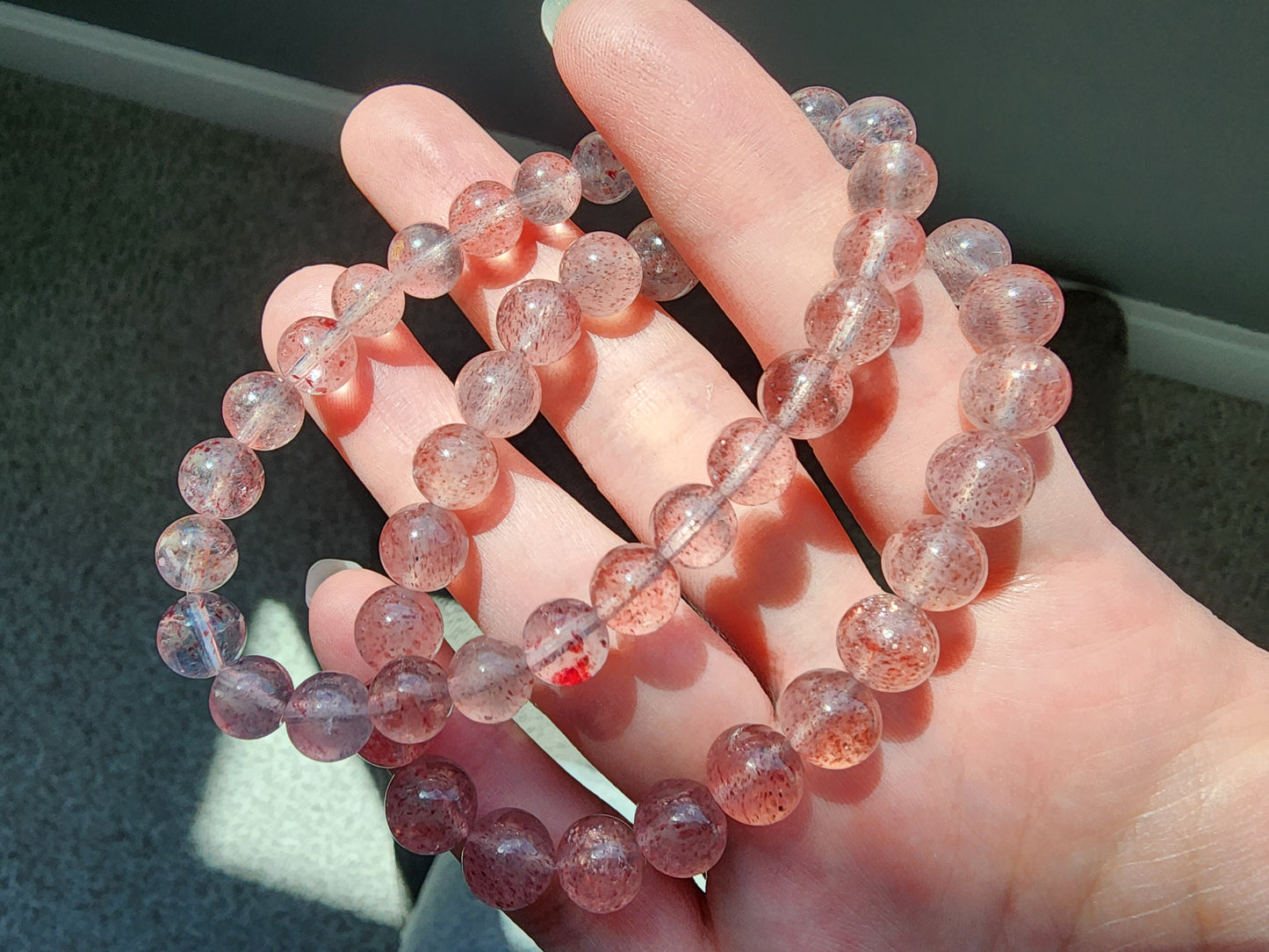 [Bracelet] Natural Strawberry Quartz Bracelet