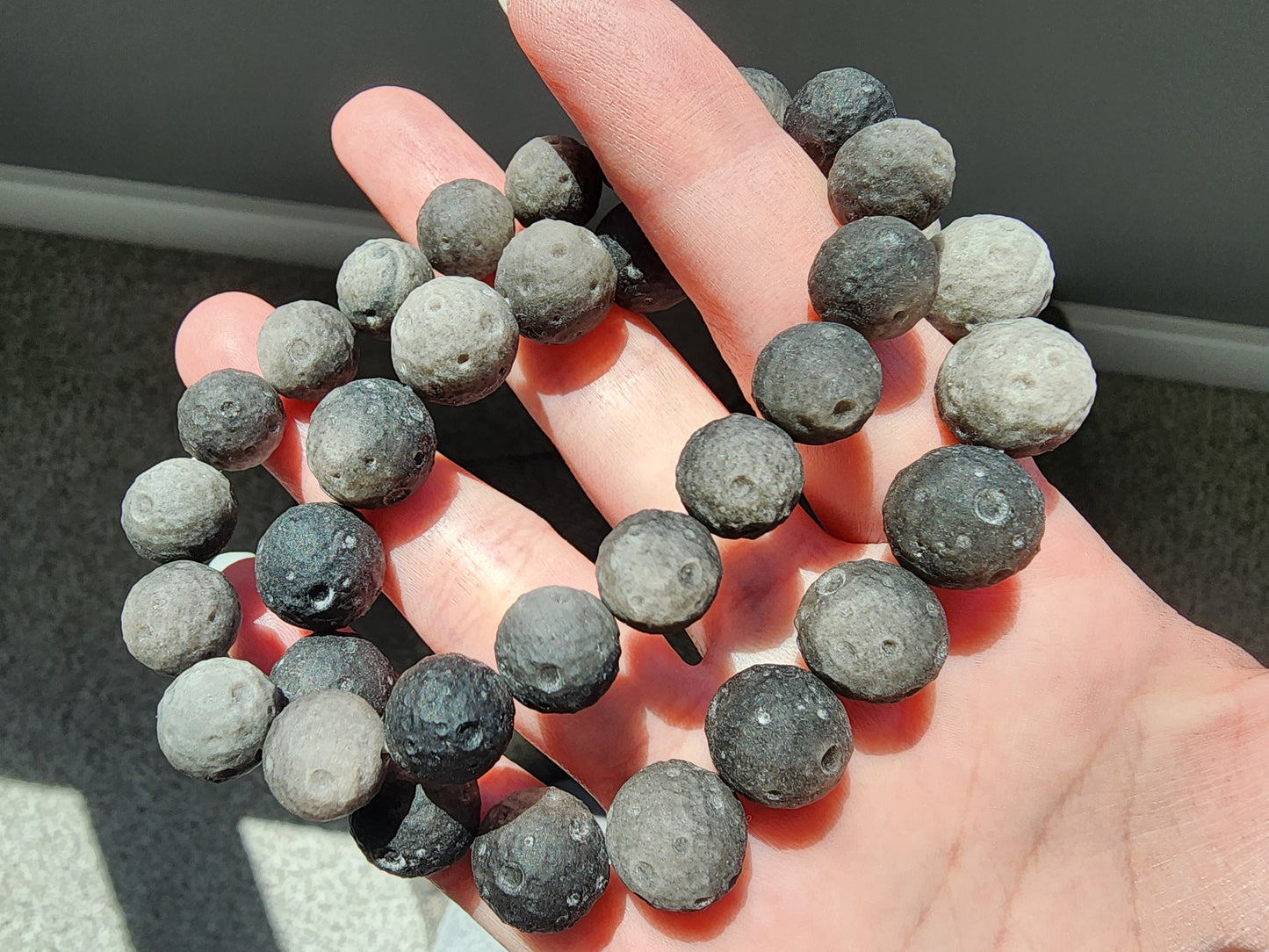 [Bracelet] Silver Sheen Obsidian Meteorite Bracelet