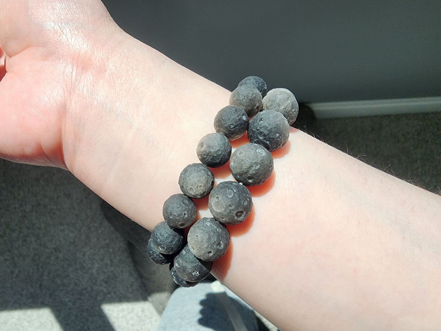 [Bracelet] Silver Sheen Obsidian Meteorite Bracelet