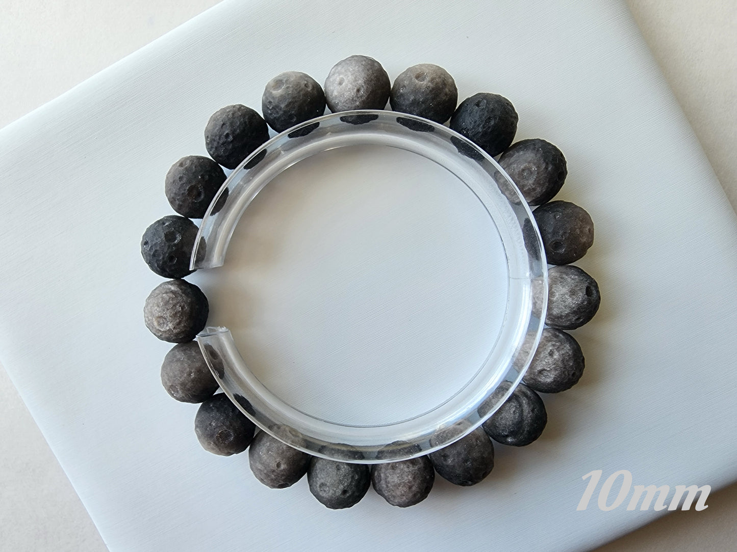 [Bracelet] Silver Sheen Obsidian Meteorite Bracelet