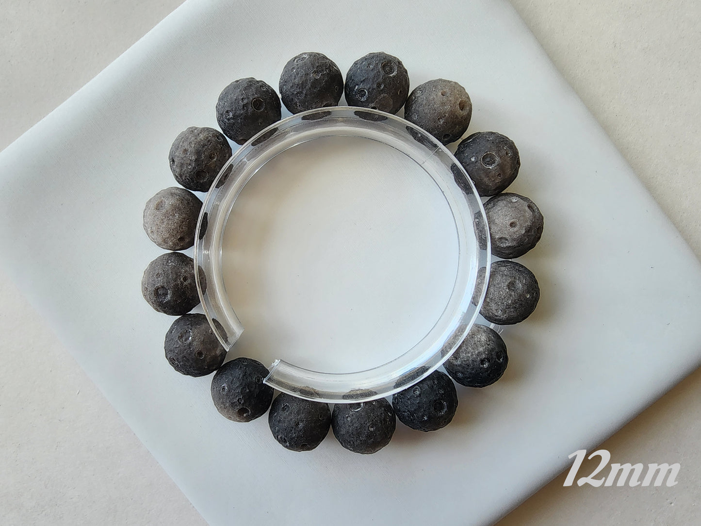 [Bracelet] Silver Sheen Obsidian Meteorite Bracelet